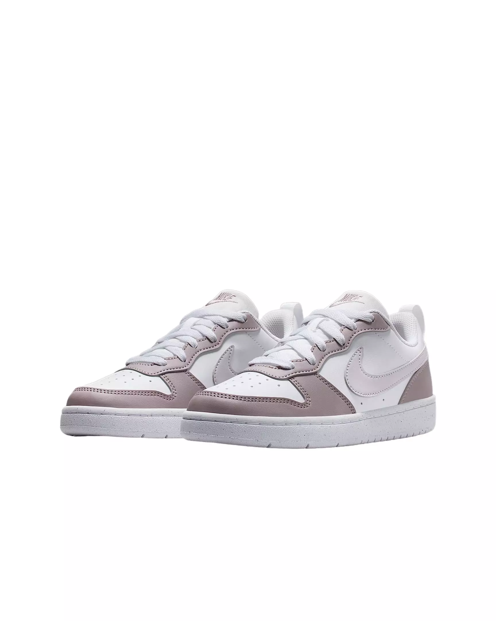 Nike Court Borough Low Recraft "White/Plum Fog/White/Venice" Grade School Girls' Shoe - WHITE/PLUM/WHITE/VENICE
