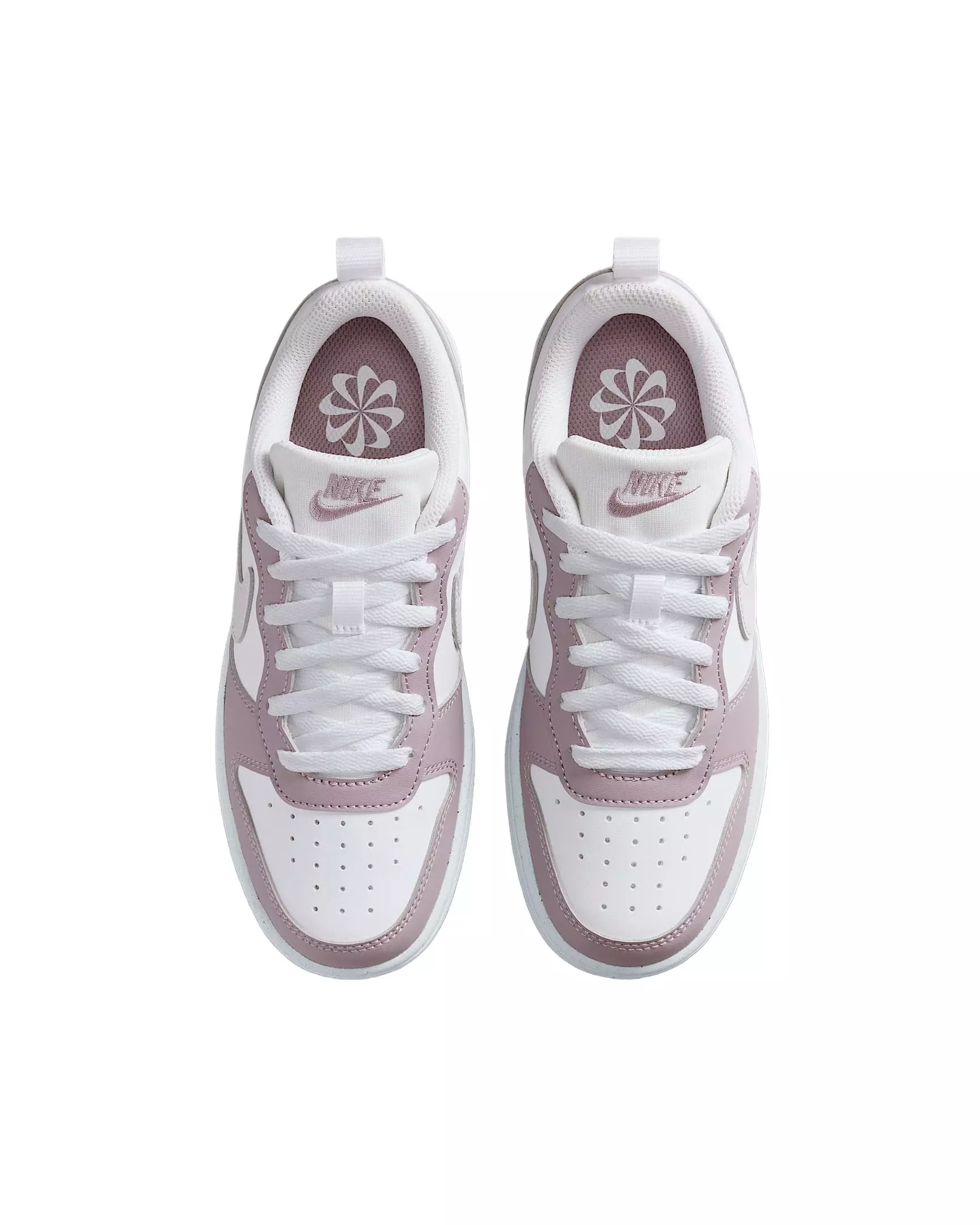 Nike Court Borough Low Recraft "White/Plum Fog/White/Venice" Grade School Girls' Shoe - WHITE/PLUM/WHITE/VENICE