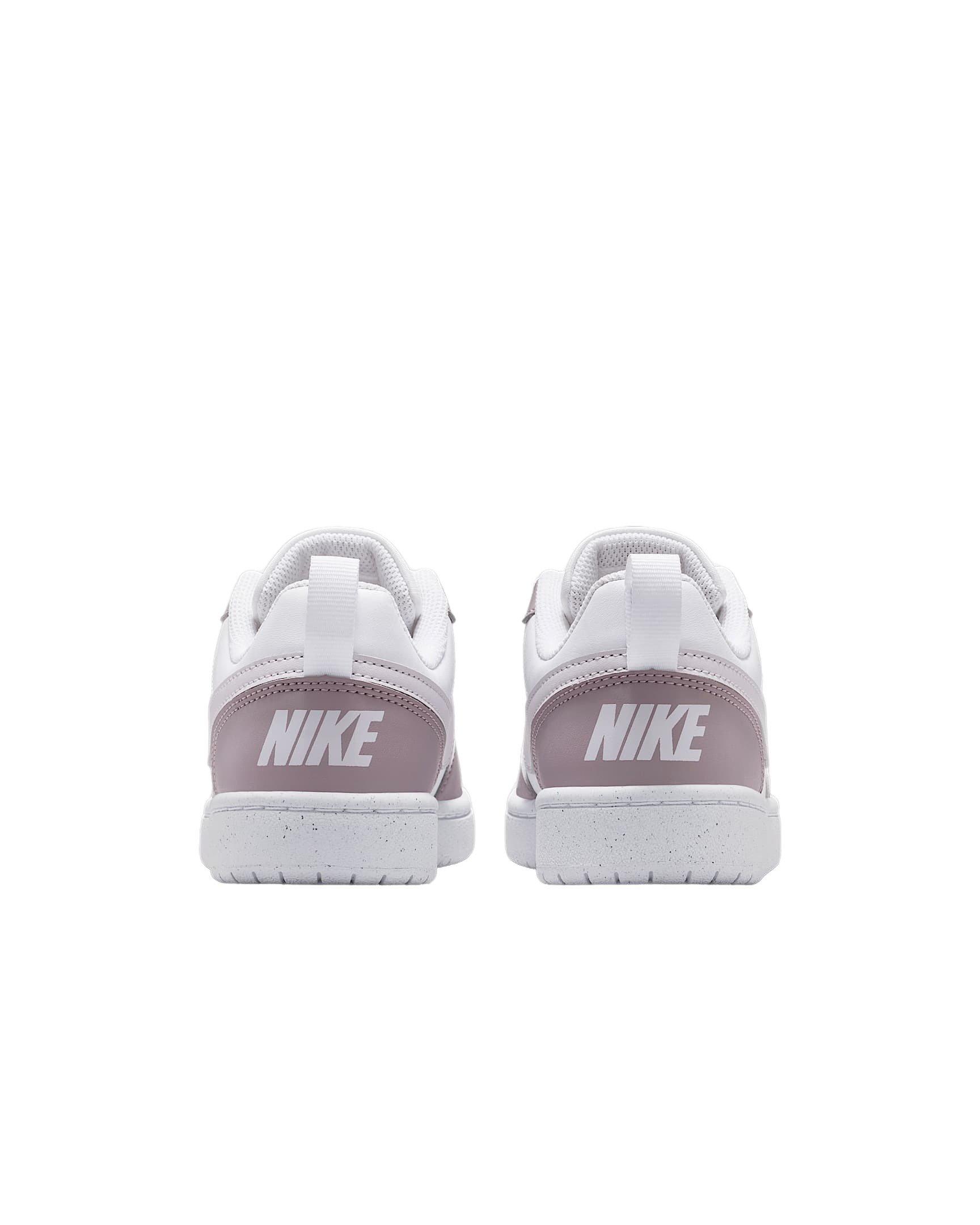 Nike Court Borough Low Recraft Grade School Girls' "White/Plum Fog/White/Venice" Shoe