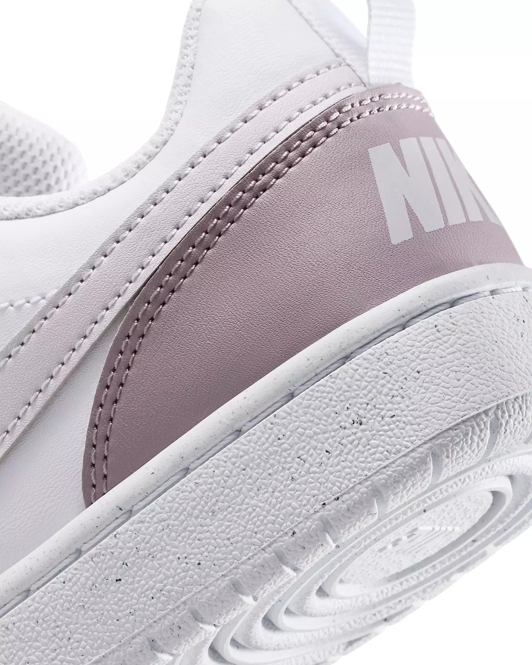 Nike Court Borough Low Recraft "White/Plum Fog/White/Venice" Grade School Girls' Shoe - WHITE/PLUM/WHITE/VENICE