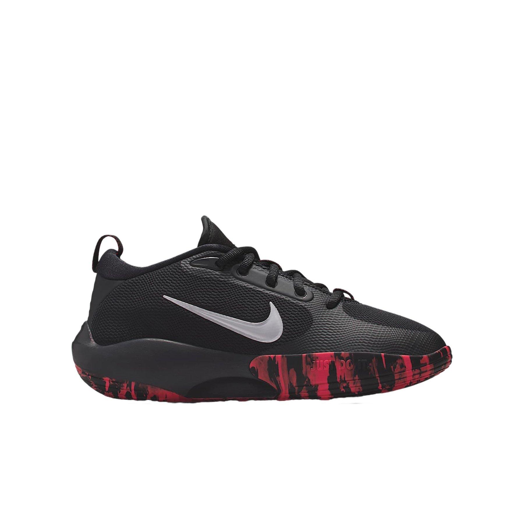 Nike IsoFly Grade School Boys' "Black/University Red/Light Crimson/Metallic Silver" Basketball Shoe