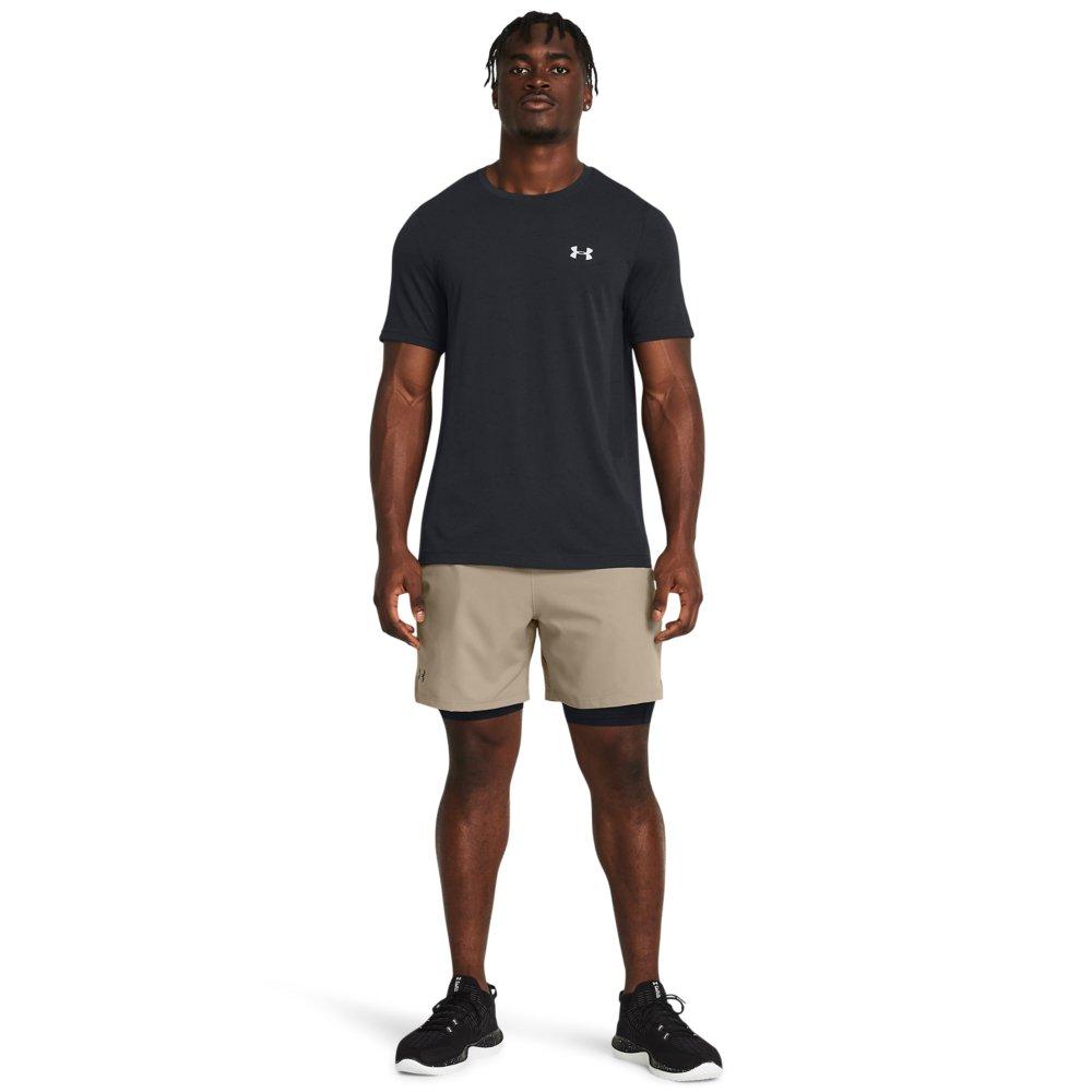Under Armour Men's Vanish Woven 2-in-1 Shorts - TAN Thumbnail View 4