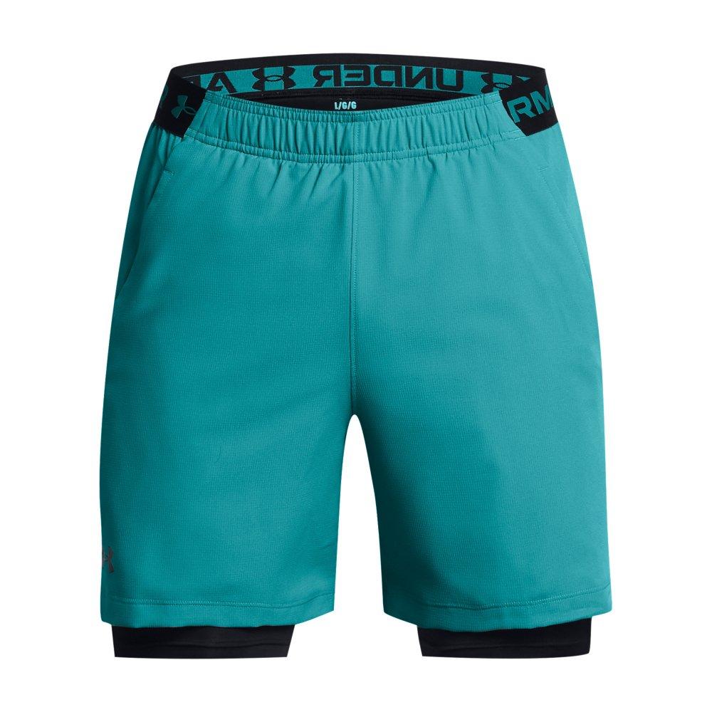 Under Armour Men's Vanish Woven 2-in-1 Shorts - Light Blue - TEAL Thumbnail View 5