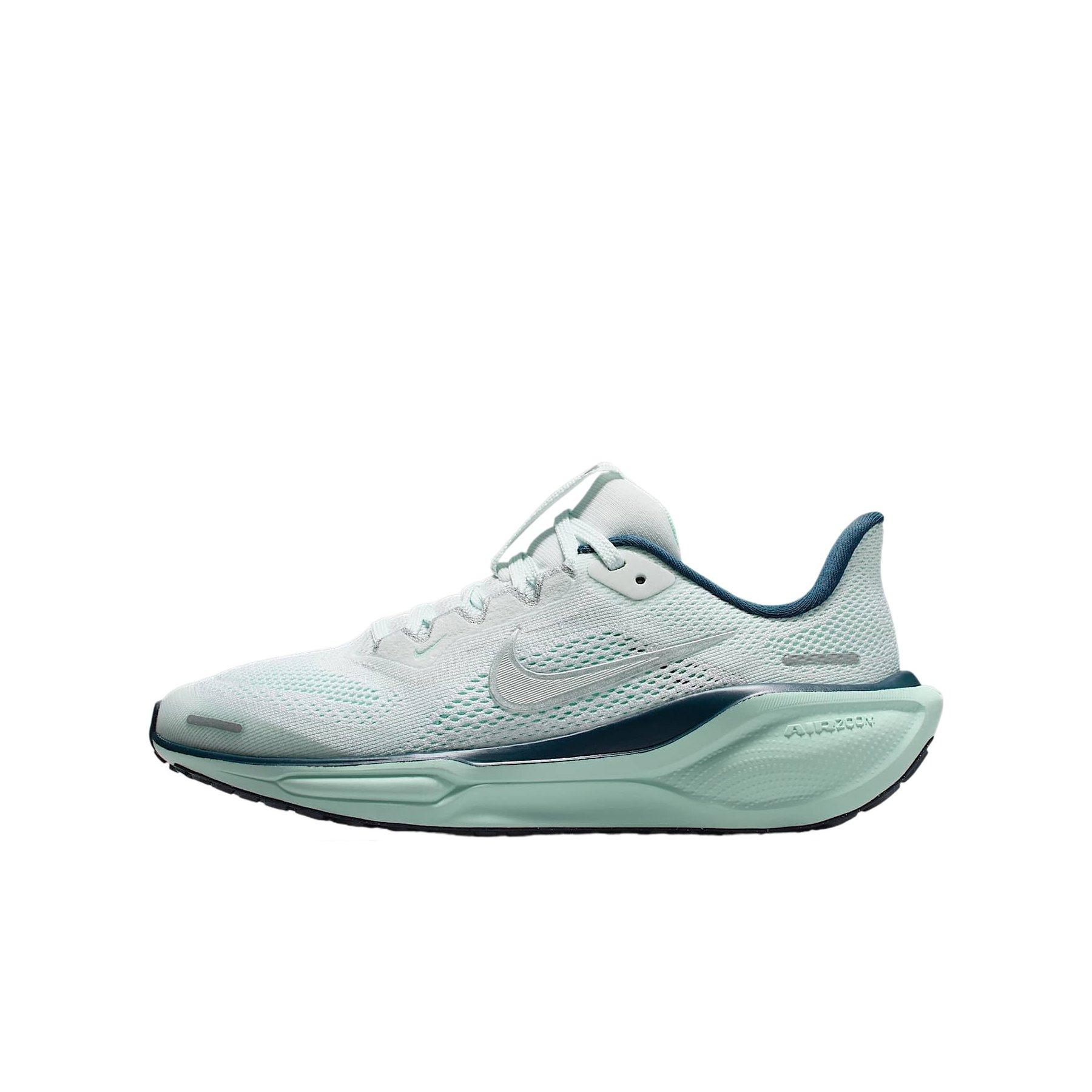 Nike Pegasus 41 Grade School Girls' "Ghost Aqua/Mint Foam/Armory Navy/Metallic Silver" Running Shoe