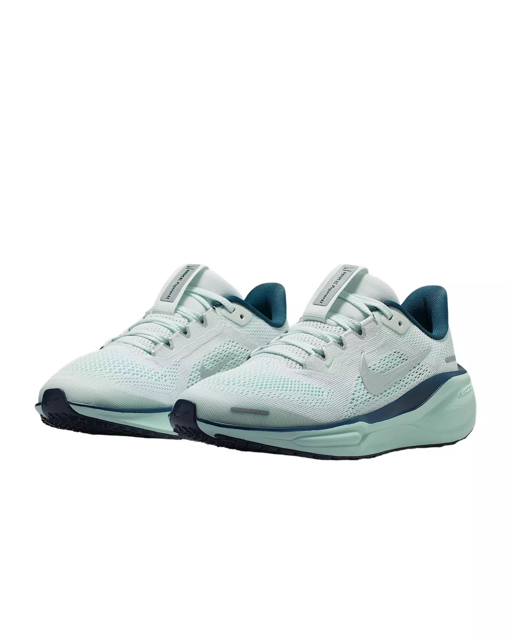 Nike Pegasus 41 "Ghost Aqua/Mint Foam/Armory Navy/Metallic Silver" Grade School Girls' Running Shoe - AQUA/MINT/NAVY/SILVER