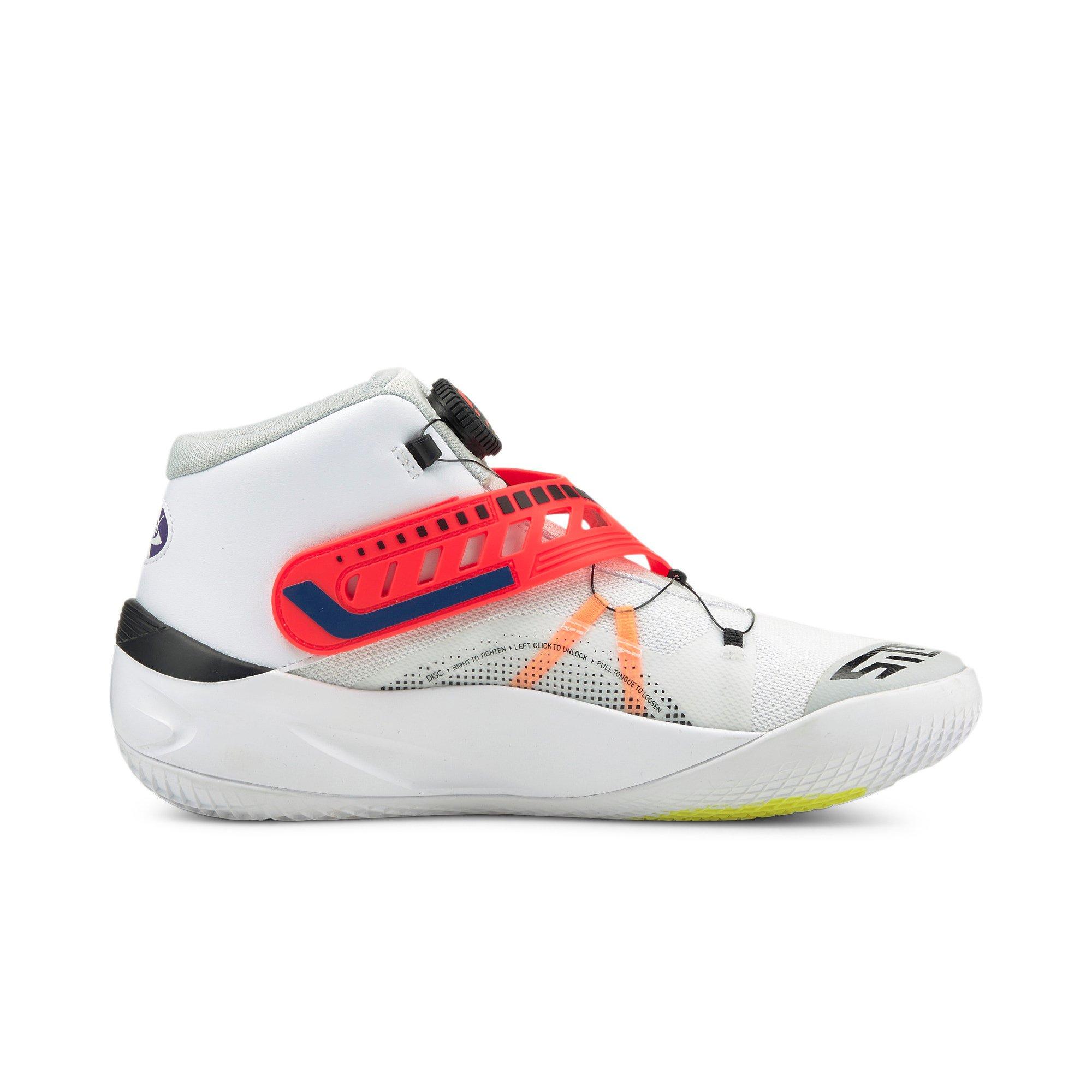 Puma DISC Rebirth "White/Yellow" Men's Basketball Shoe - WHITE/YELLOW Thumbnail View 1