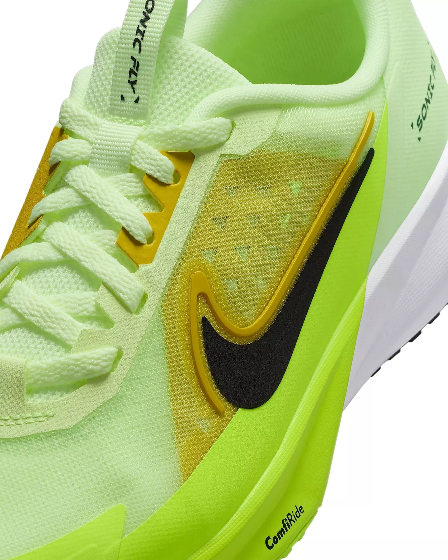 Nike Sonic Fly "Barely Volt/Volt/Bright Citron/Black" Grade School Boys' Running Shoe - YELLOW