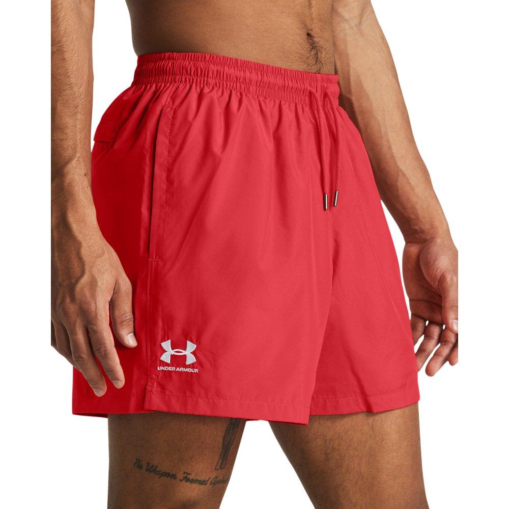 Under Armour Men's Essential Volley Shorts - DK RED Thumbnail View 3