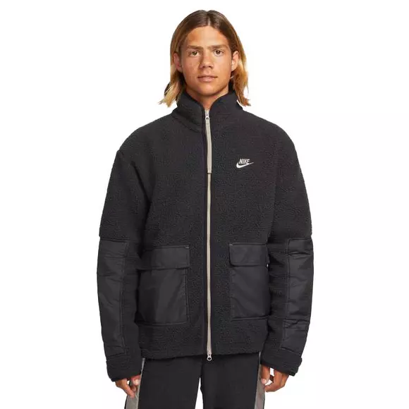 tijdelijk geduldig Netto Nike Men's "Black" Sportswear Sport Essentials + Sherpa Fleece Full-Zip  Jacket