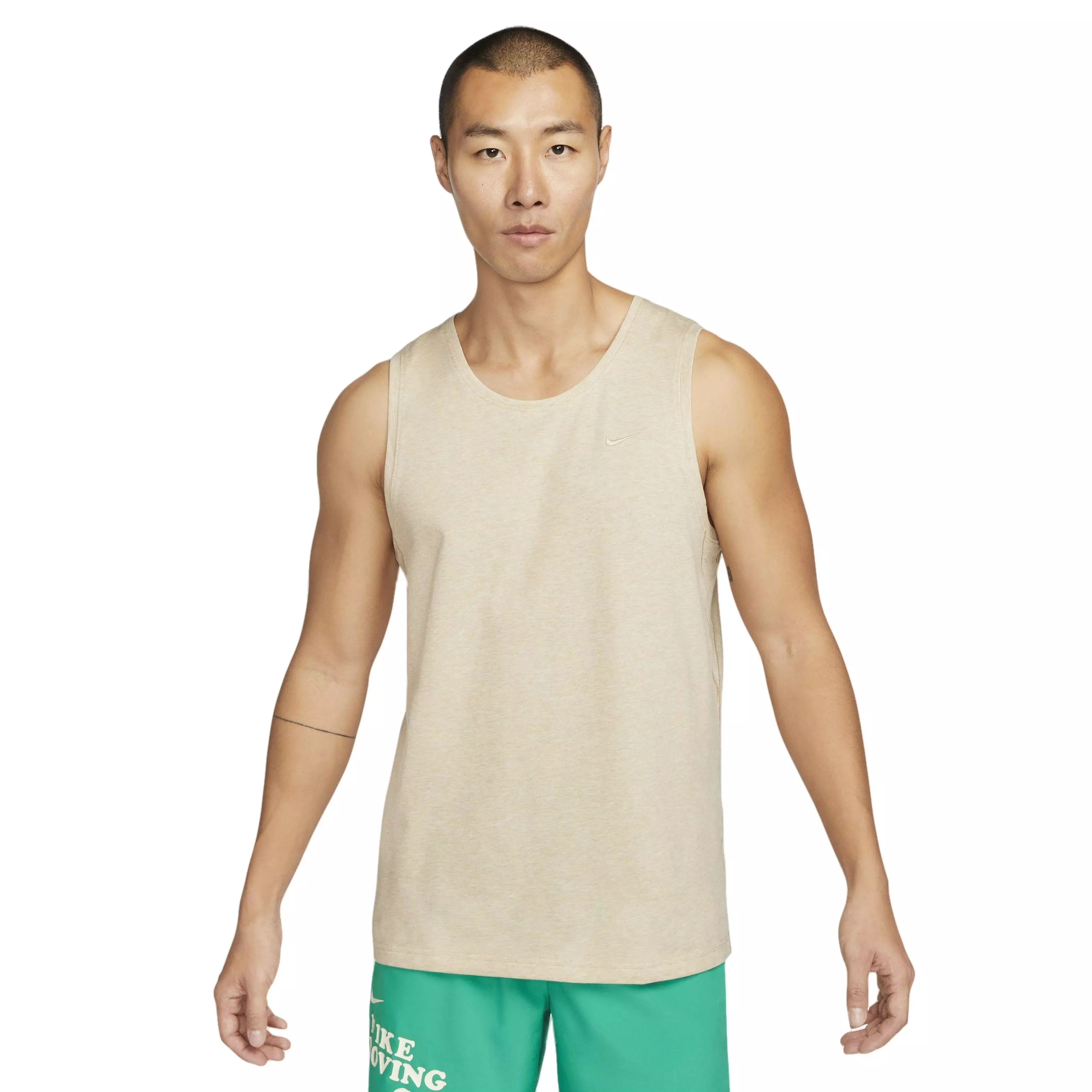 Nike Men's Dri-FIT Primary Statement Versatile Fitness Tank-Neutral Olive - BROWN