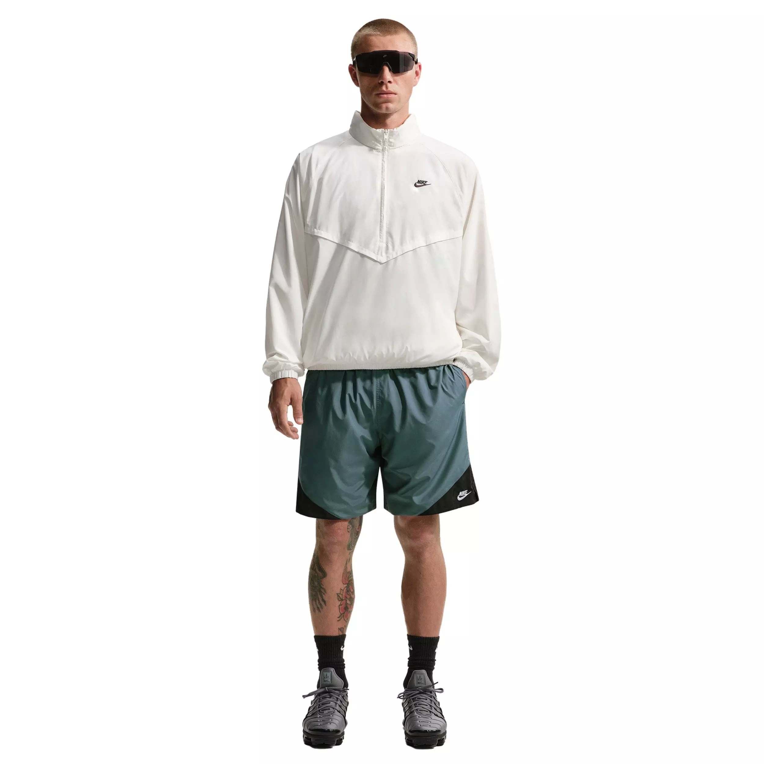 Nike Men's Sportswear Windrunner 8" Shorts - MINERAL SLATE/GREEN