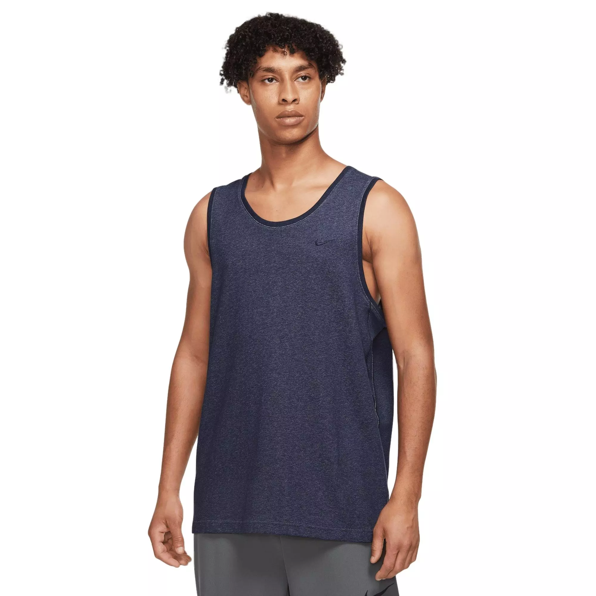 Nike Men's Dri-FIT Primary Statement Versatile Fitness Tank-Blue - BLUE