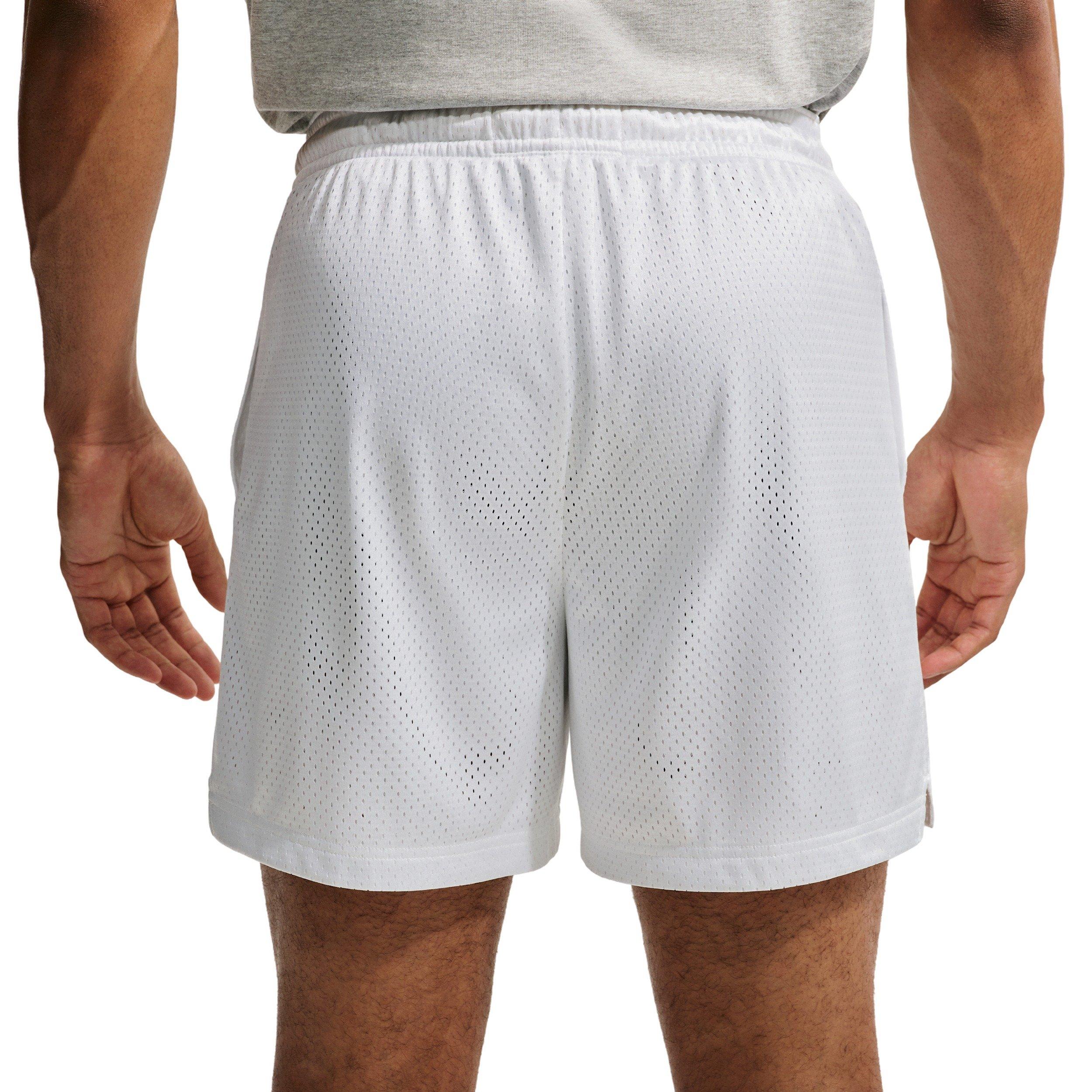 Nike Men's Standard Issue 5" Practice Mesh Basketball Shorts - WHITE
