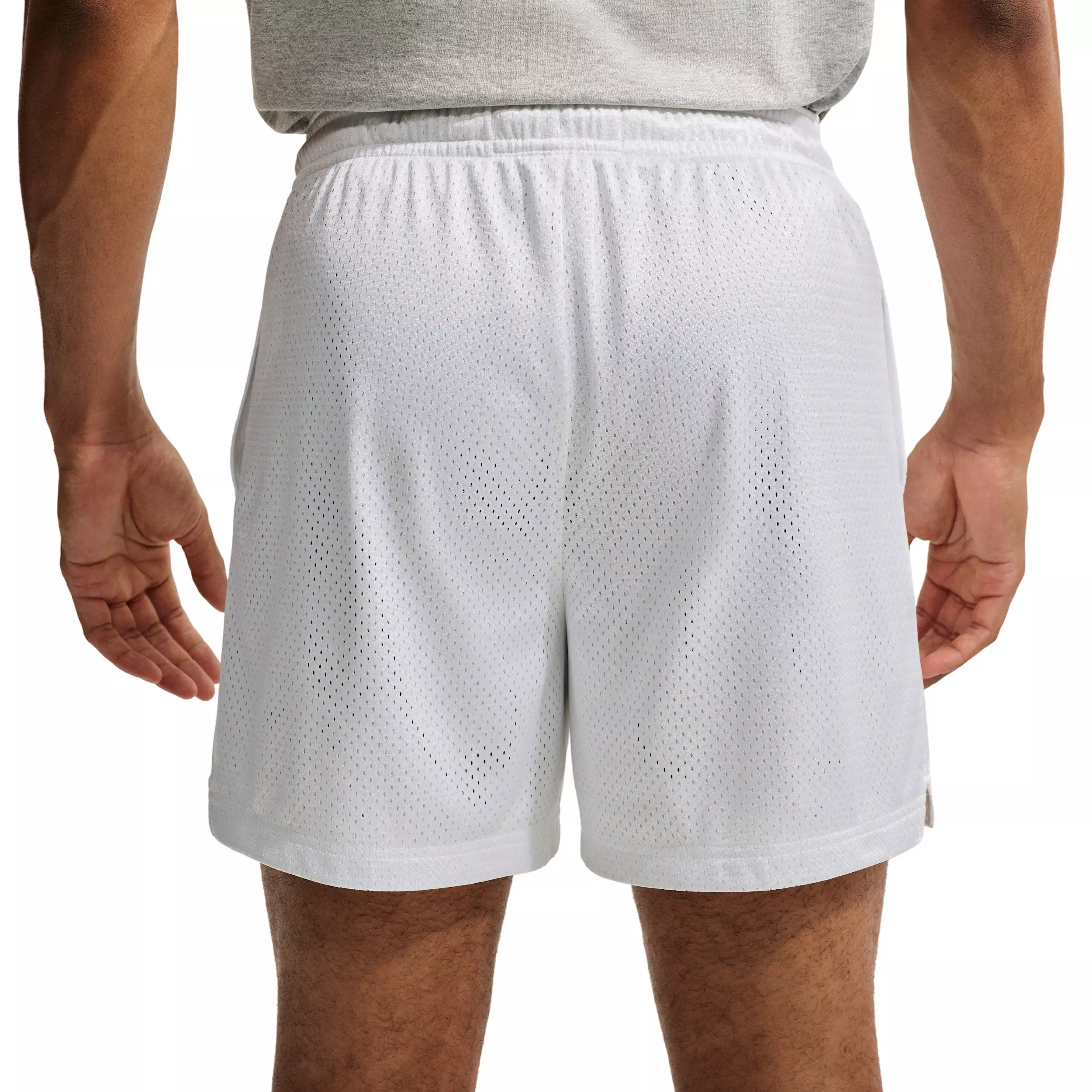Nike Men's Standard Issue 5" Practice Mesh Basketball Shorts - WHITE