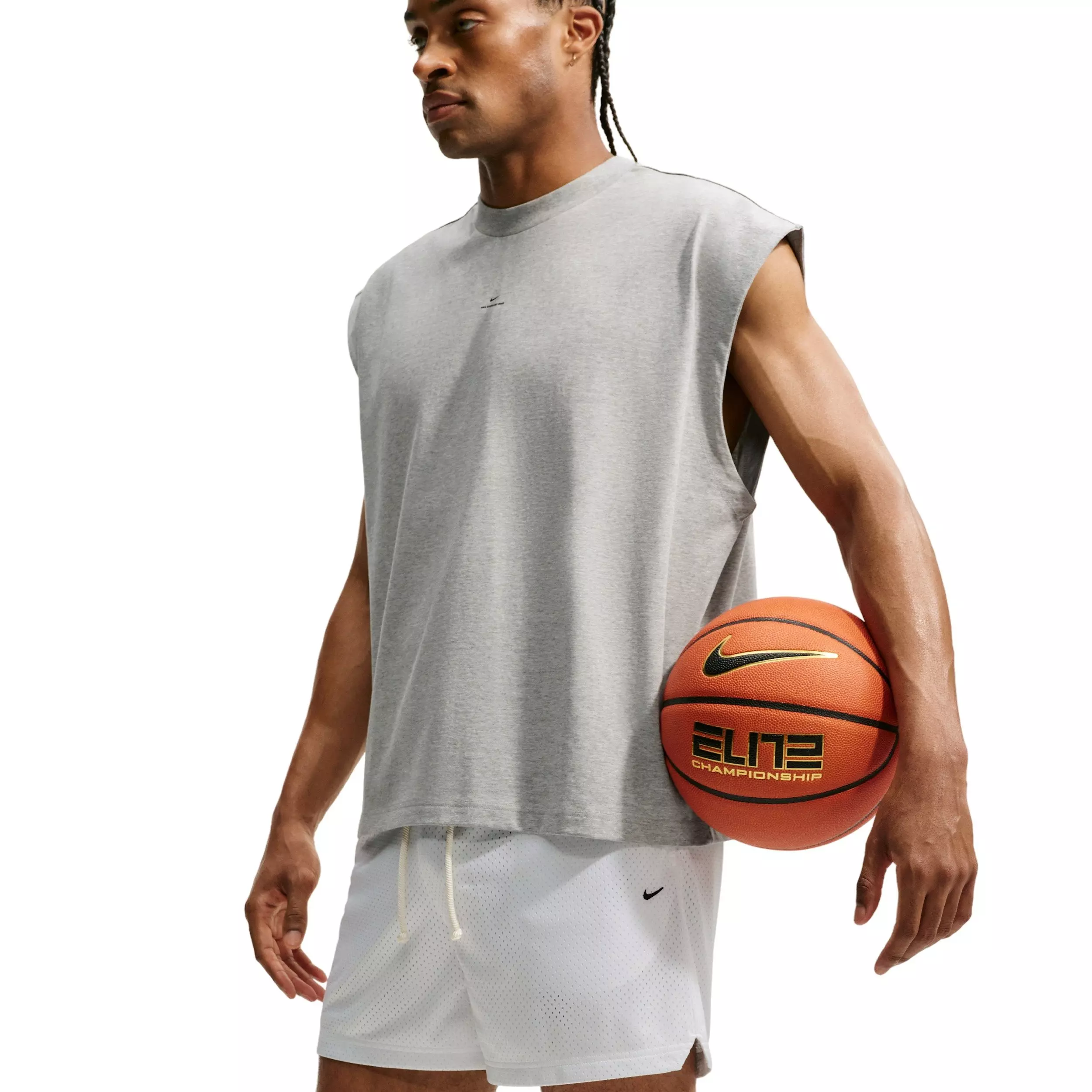 Nike Men's Standard Issue 5" Practice Mesh Basketball Shorts - WHITE