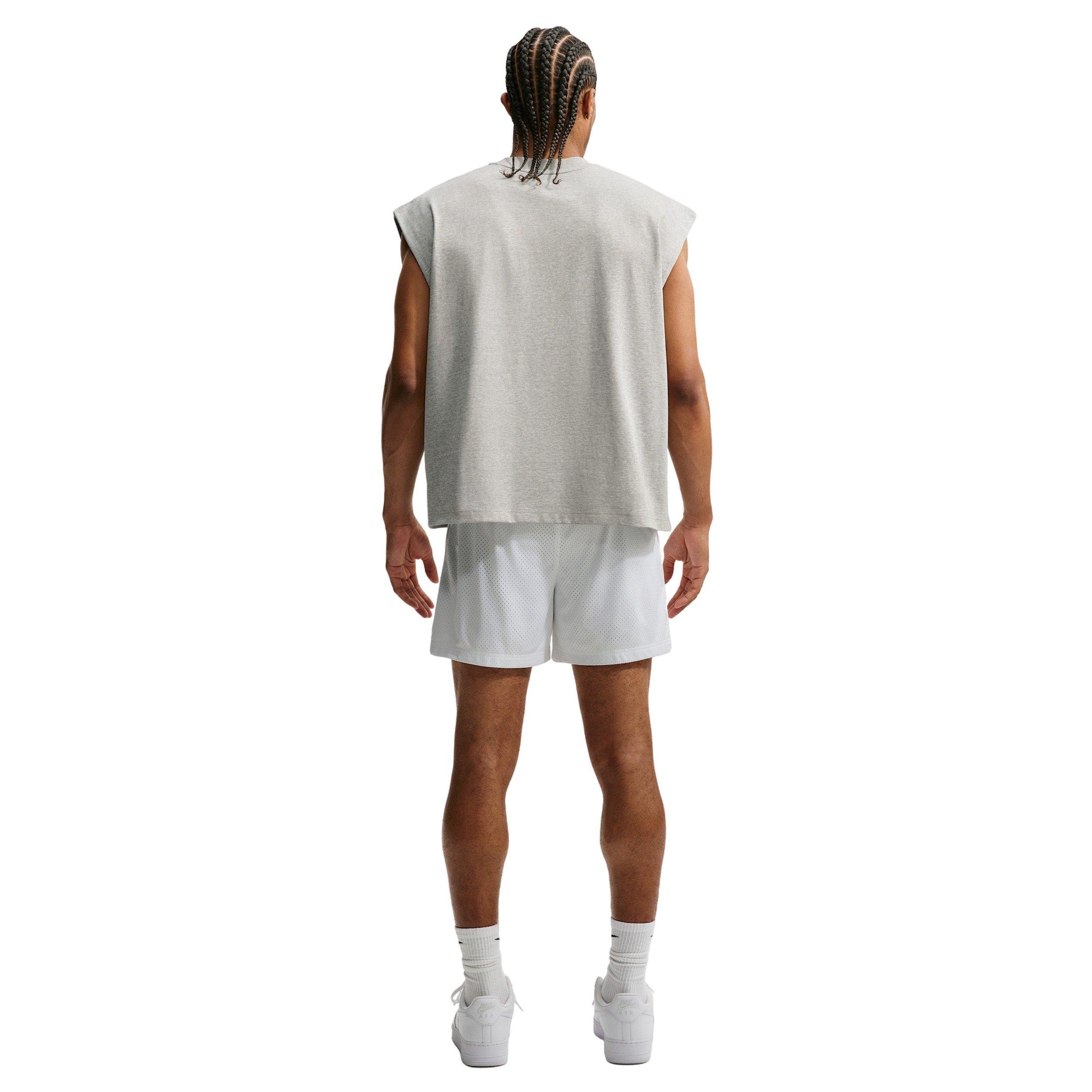 Nike Men's Standard Issue 5" Practice Mesh Basketball Shorts - WHITE
