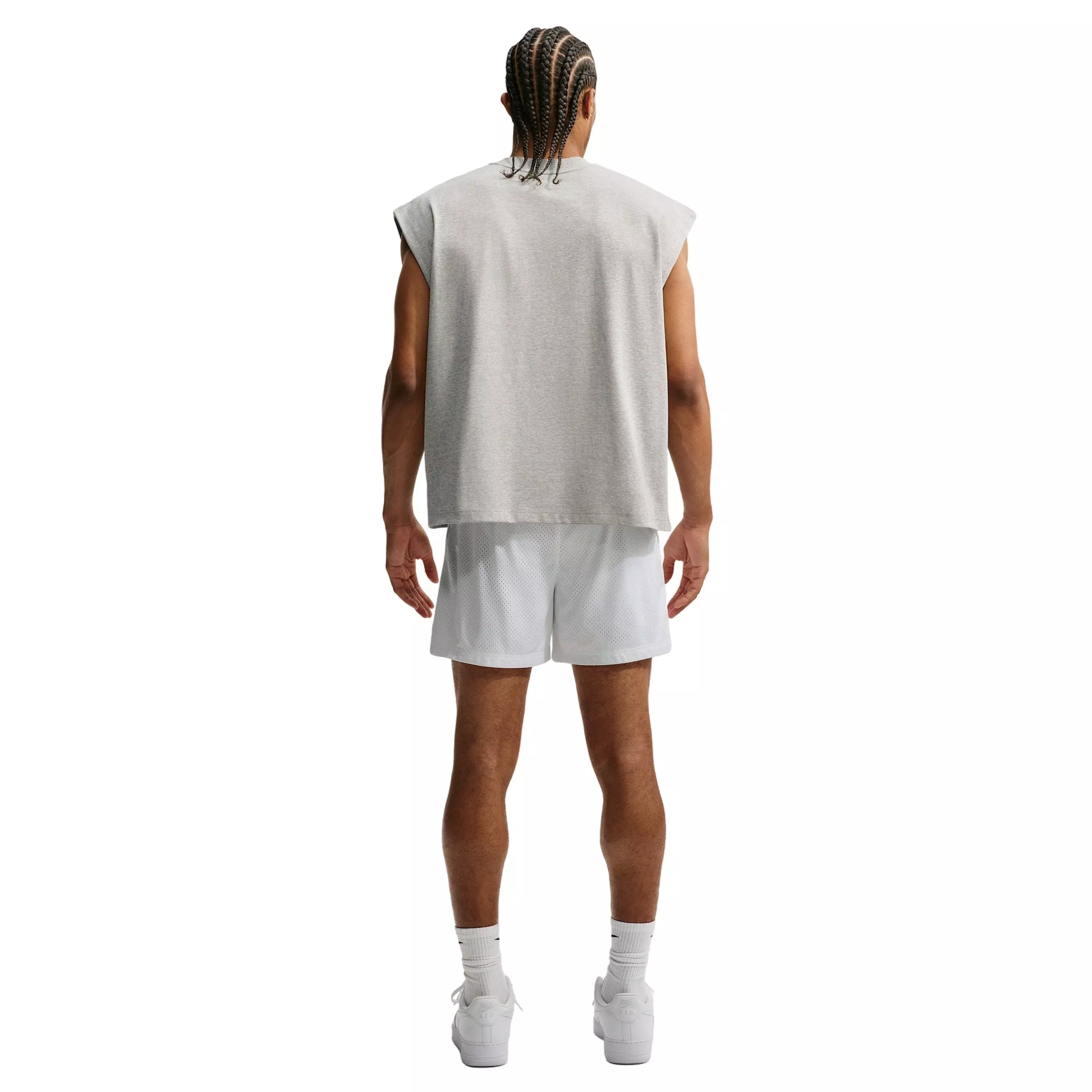 Nike Men's Standard Issue 5" Practice Mesh Basketball Shorts - WHITE