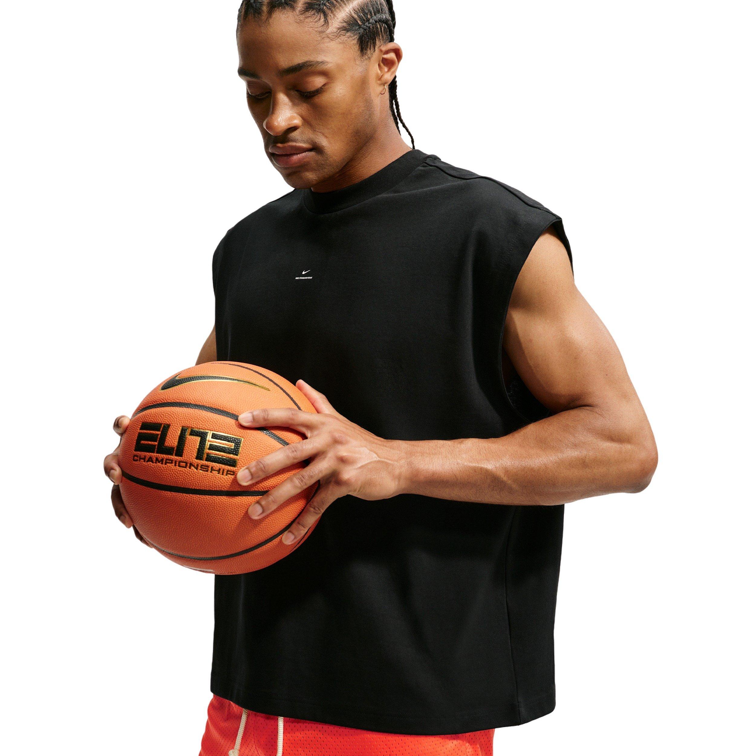 Nike Men's Standard Issue 5" Practice Mesh Basketball Shorts - ORANGE Thumbnail View 3