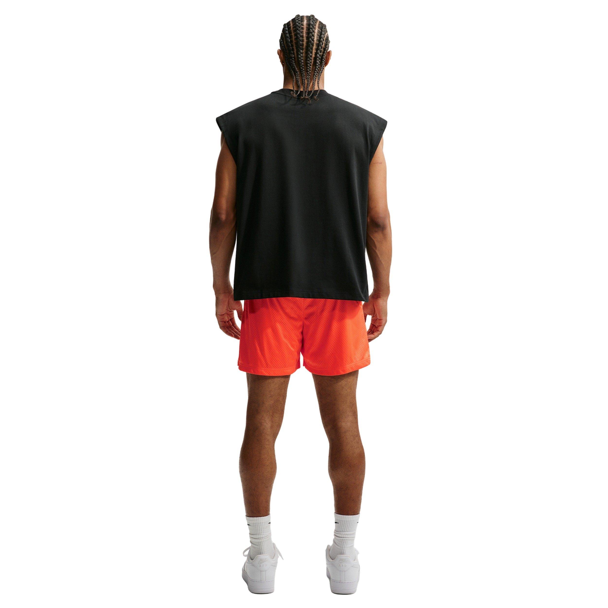 Nike Men's Standard Issue 5" Practice Mesh Basketball Shorts - ORANGE Thumbnail View 5