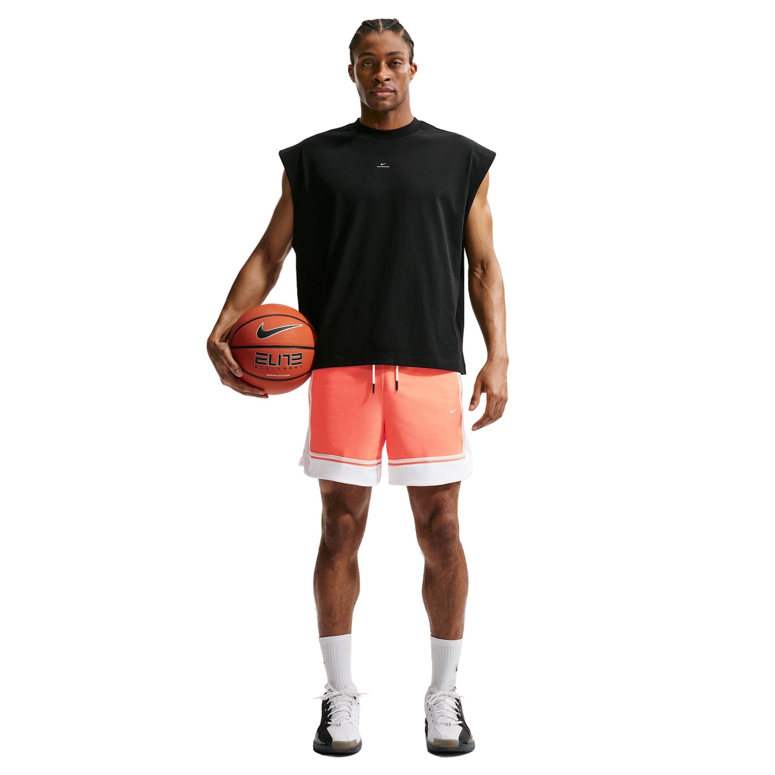 Nike Men's Standard Issue Dri-FIT 6" Basketball Shorts - Orange - ORANGE Thumbnail View 4
