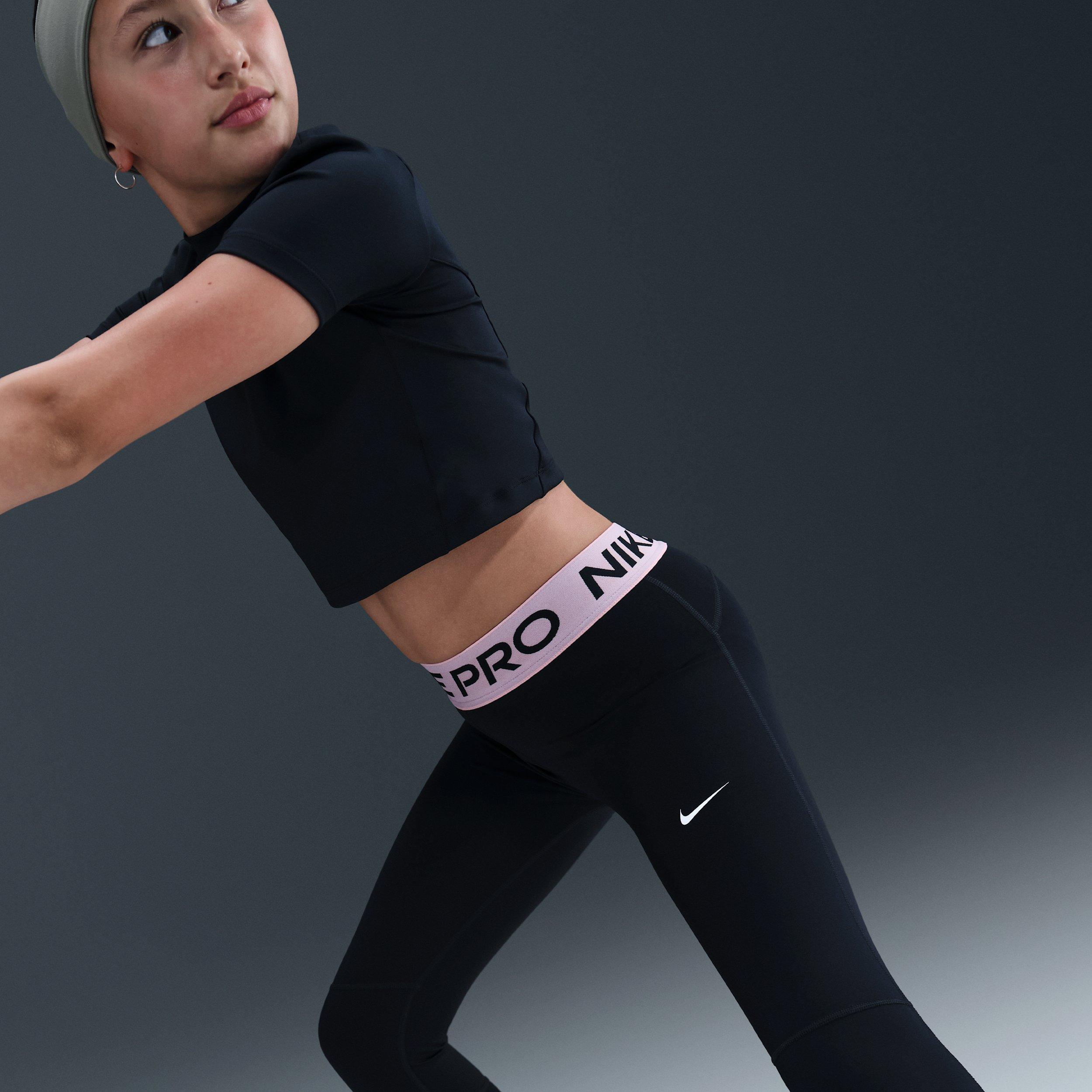 Nike Pro Dri-FIT Big Girls' Black Leggings