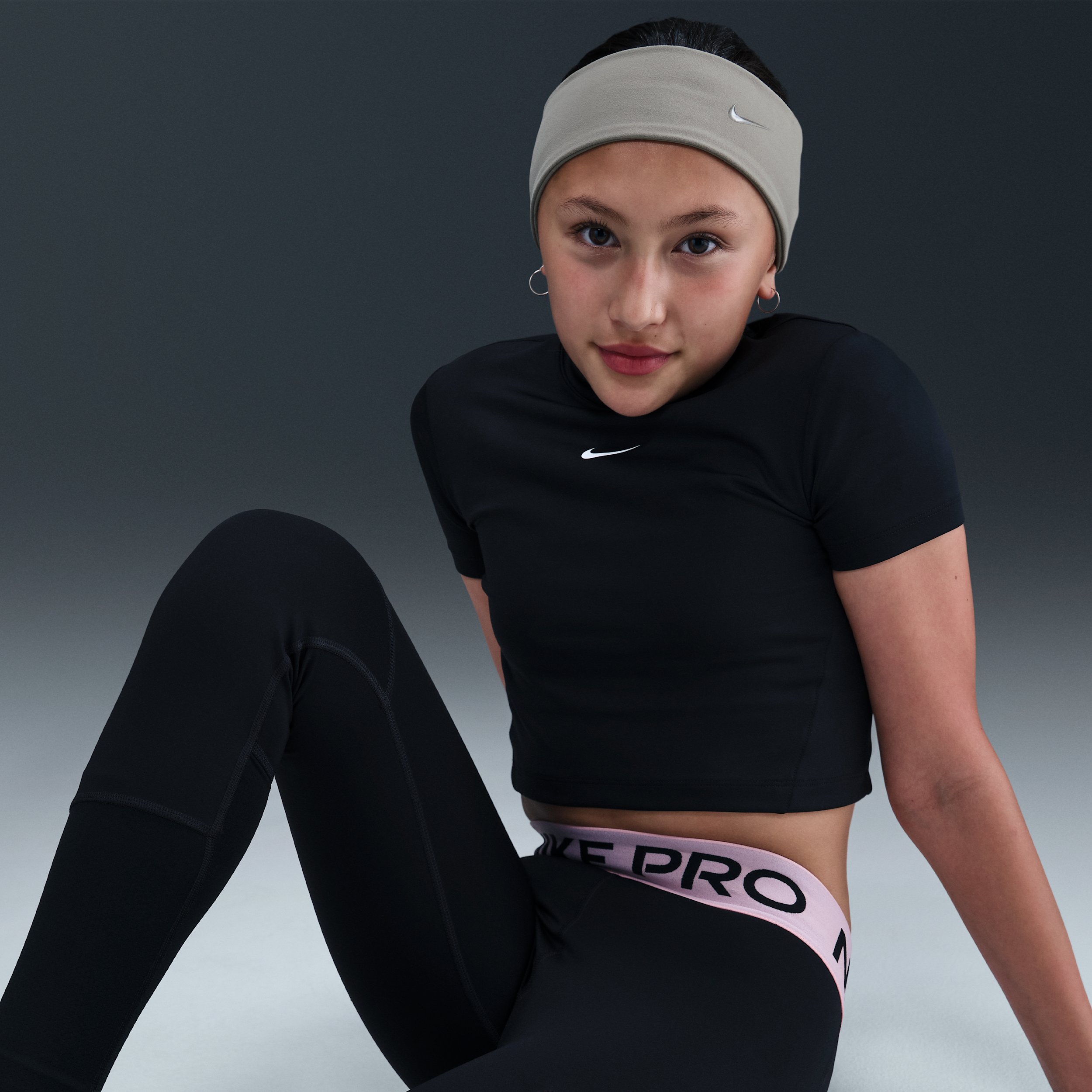 Nike Pro Dri-FIT Big Girls' Black Leggings