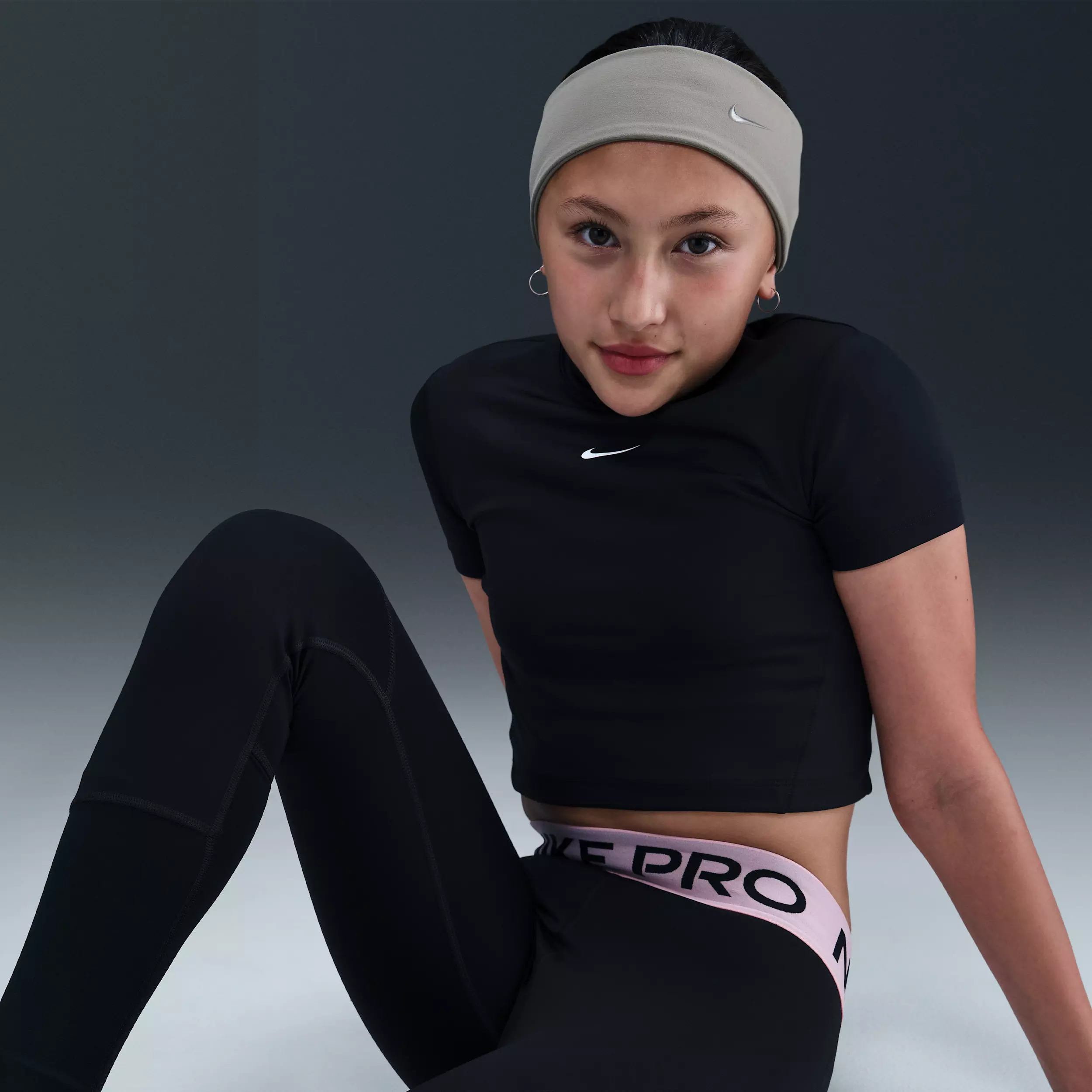 Nike Big Girls' Pro Dri-FIT Leggings - Black - BLACK