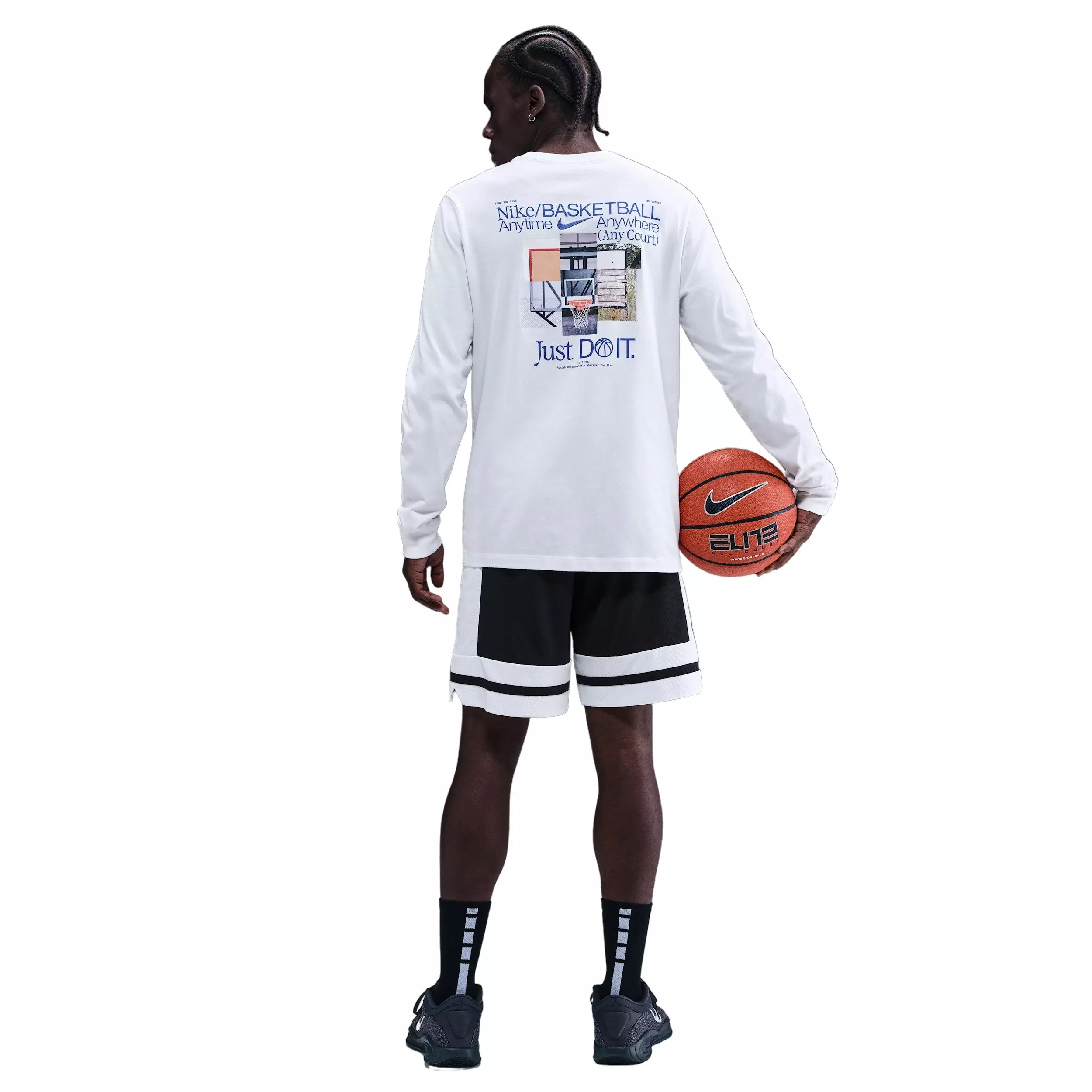 Nike Men's Dri-FIT GM Classic 8" Basketball Shorts - BLACK/WHITE