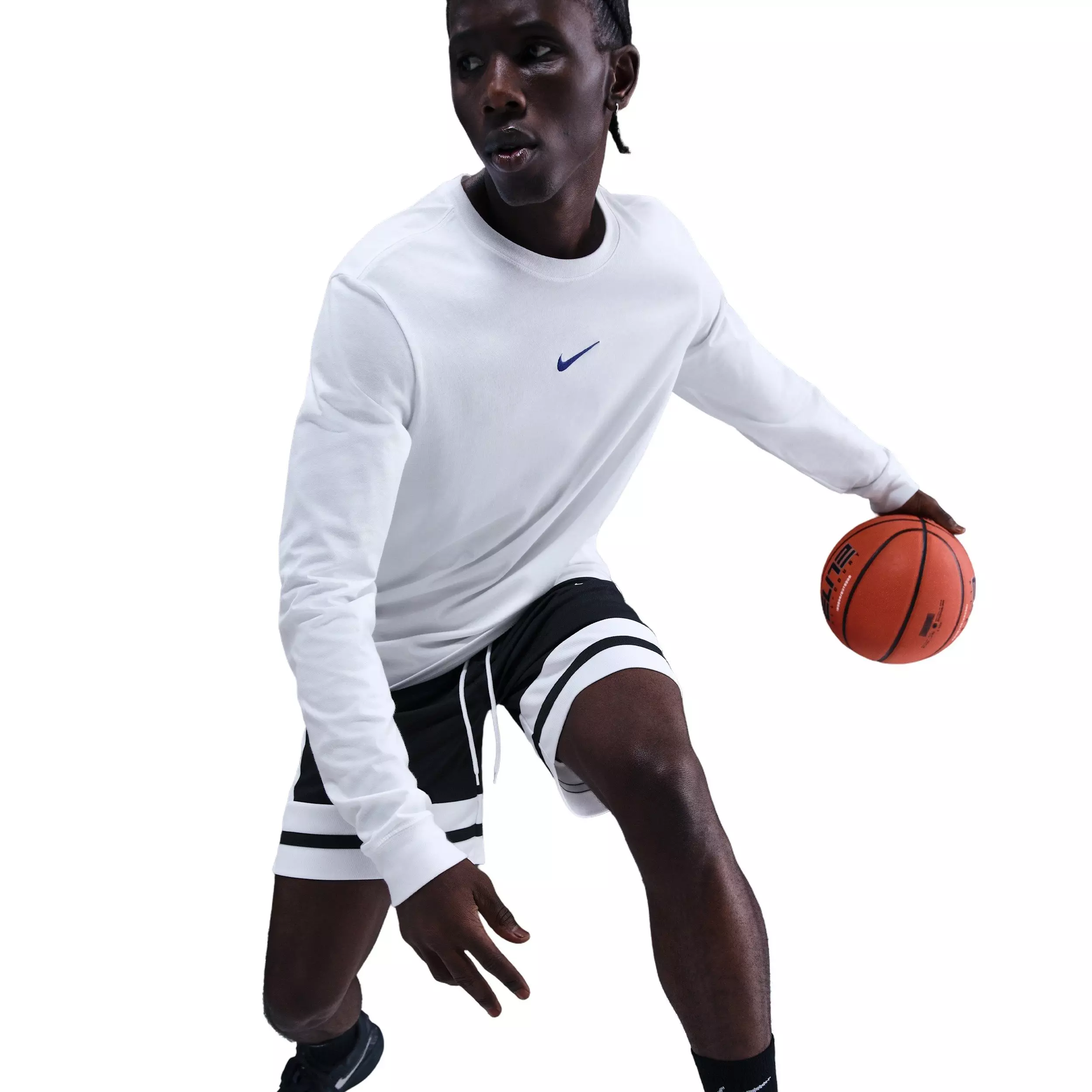 Nike Men's Dri-FIT GM Classic 8" Basketball Shorts - BLACK/WHITE