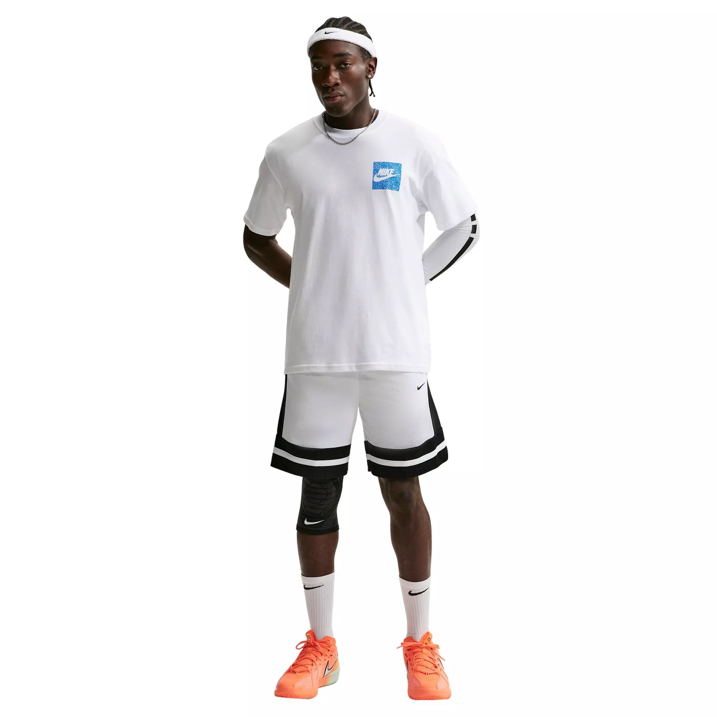 Nike Men's Dri-FIT GM Classic 8" Basketball Shorts - WHITE