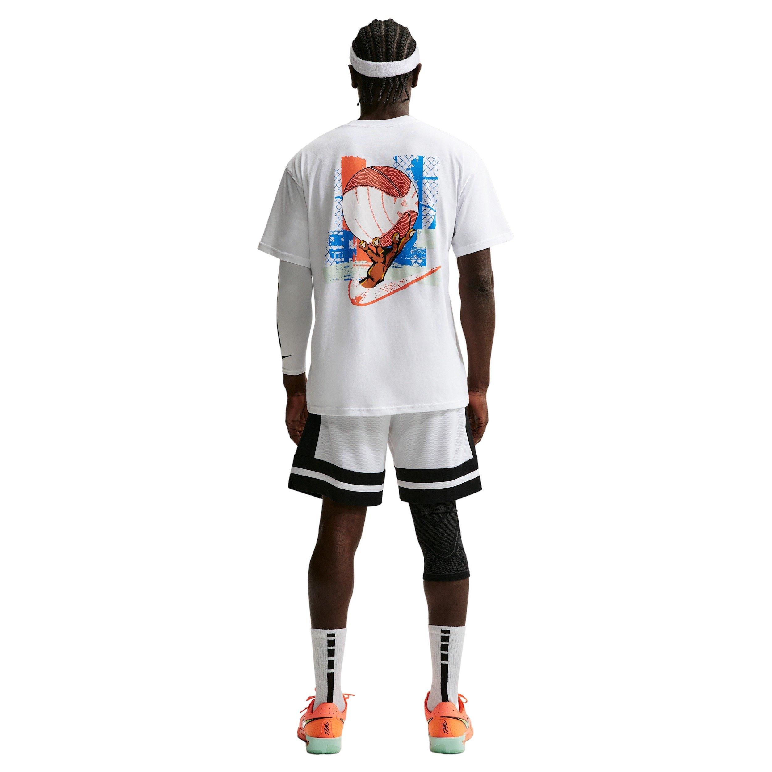 Nike Men's Dri-FIT GM Classic 8" Basketball Shorts - WHITE Thumbnail View 5