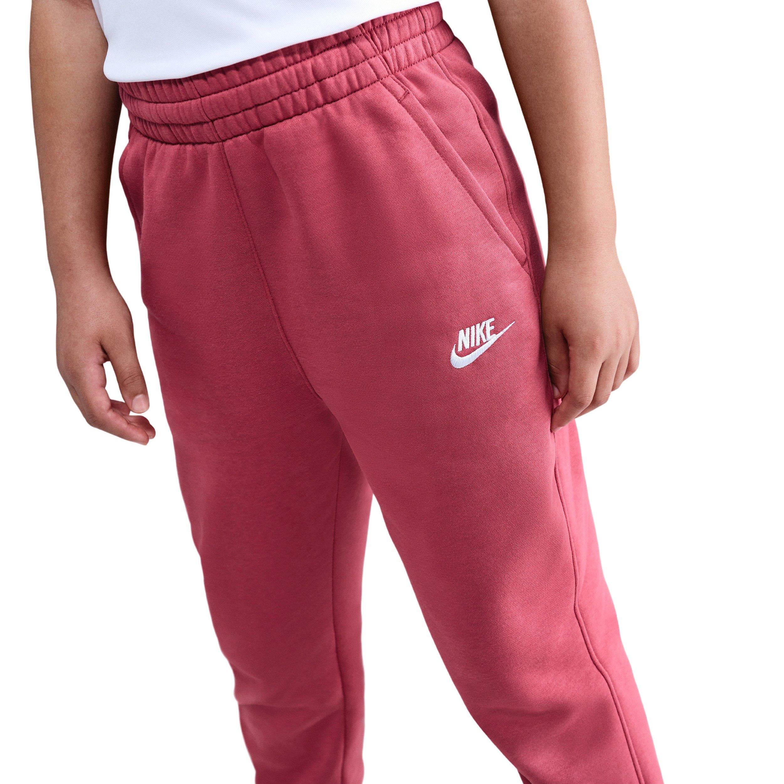 Nike Sportswear Club Fleece High-Waisted Fitting Big Girls' Purple Pants