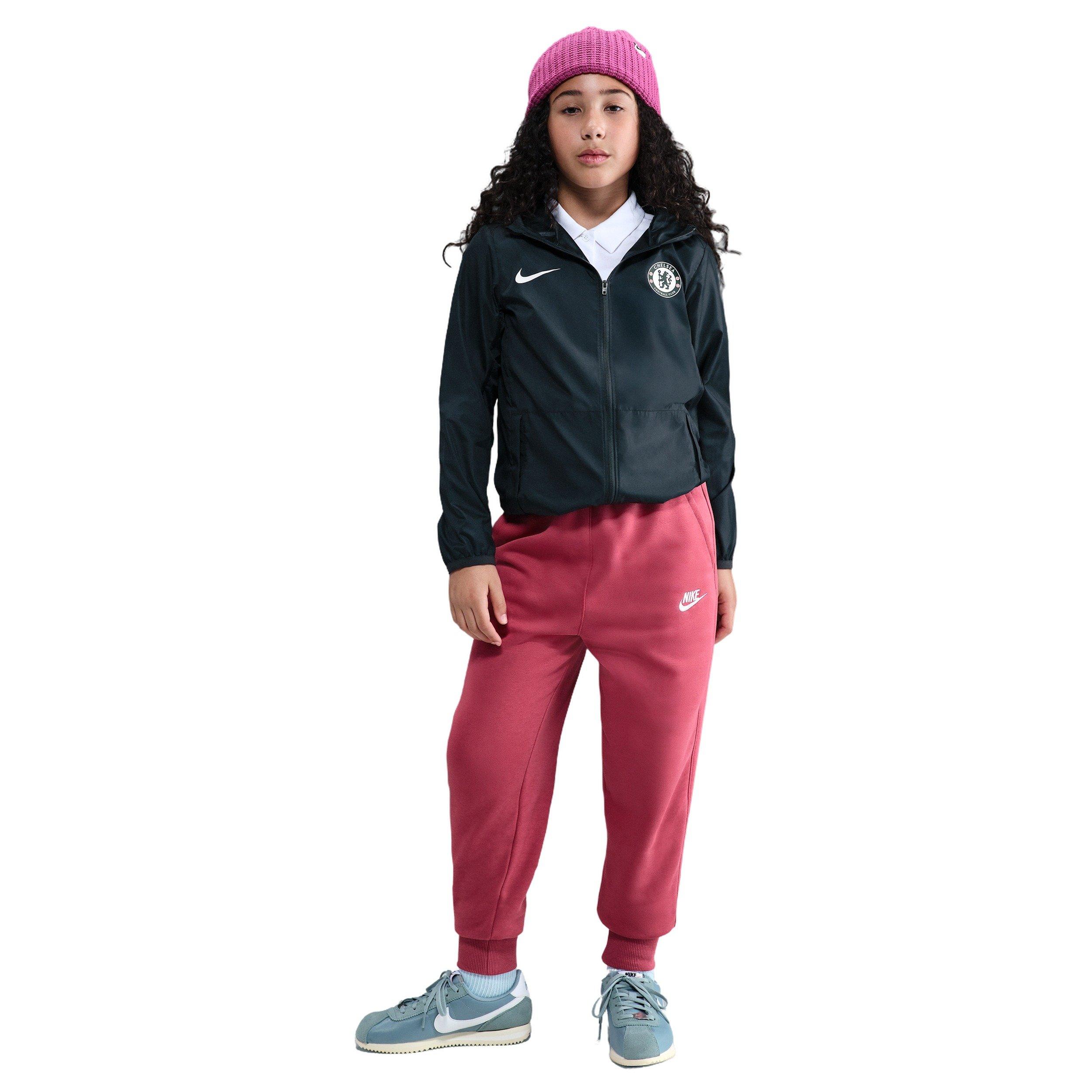 Nike Sportswear Club Fleece High-Waisted Fitting Big Girls' Purple Pants
