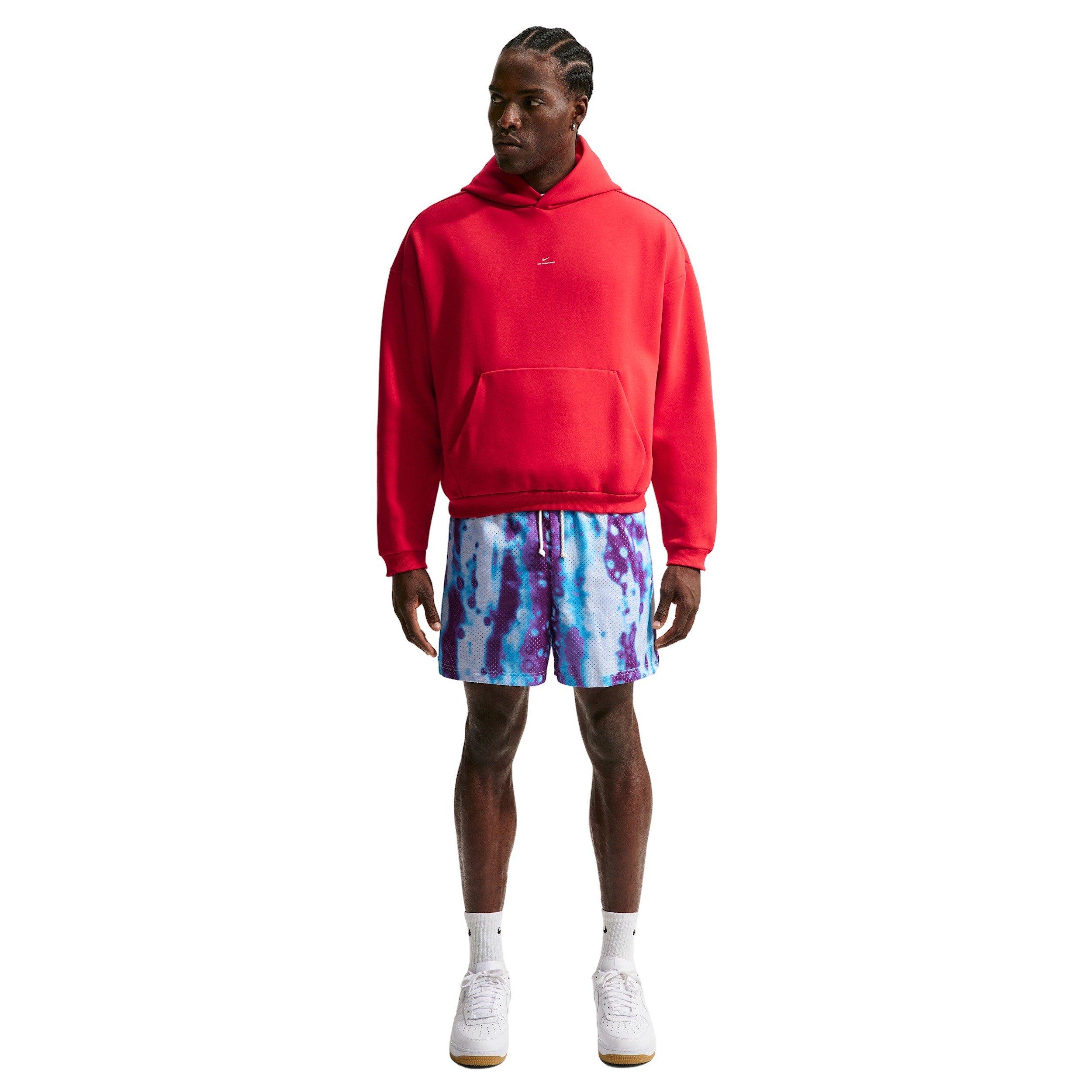 Nike Men's Standard Issue 5" AOP Practice Mesh Basketball Shorts - GREY/BLUE/PURPLE Thumbnail View 3