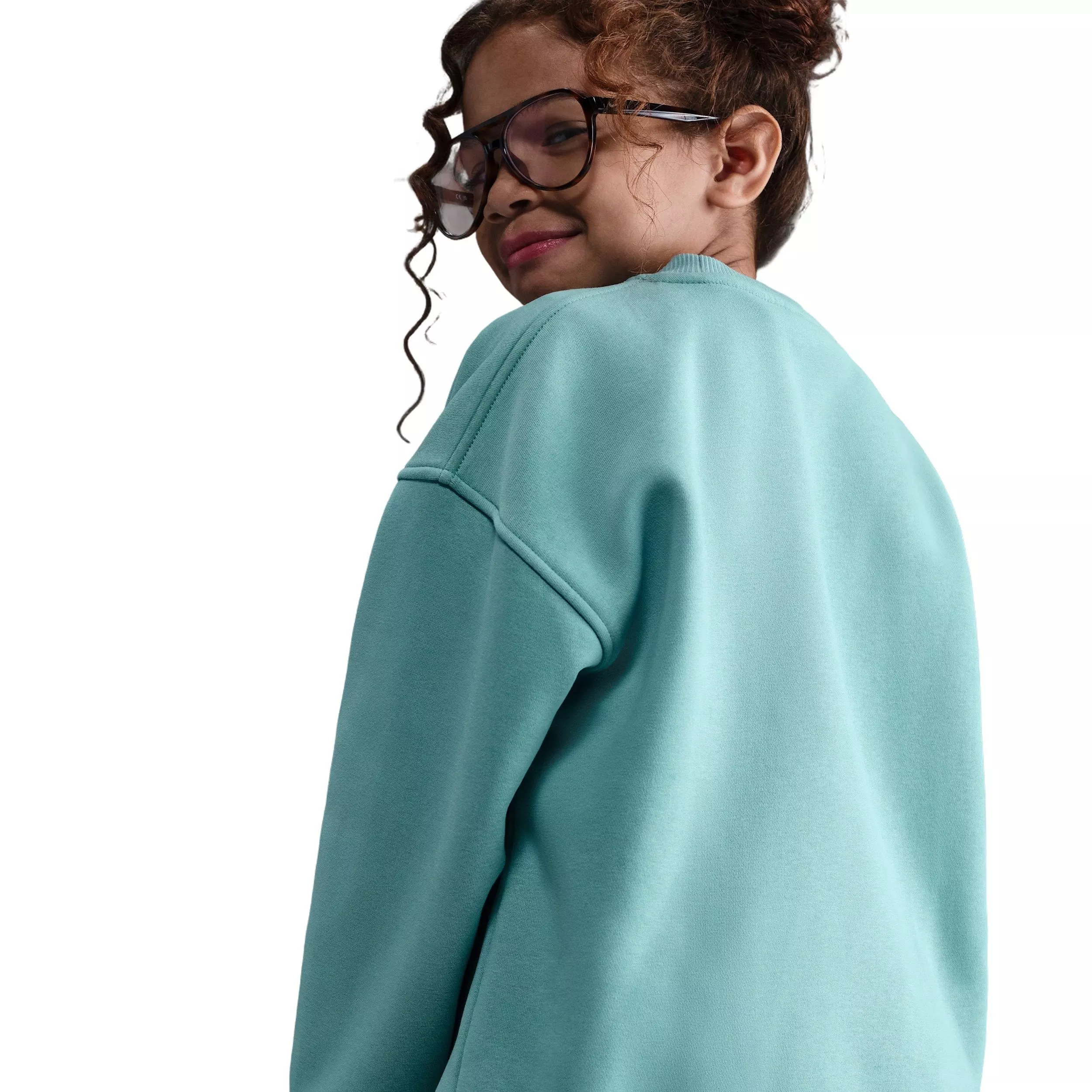 Nike Big Kids' Sportswear Club Fleece Oversized Sweatshirt - Green - GREEN