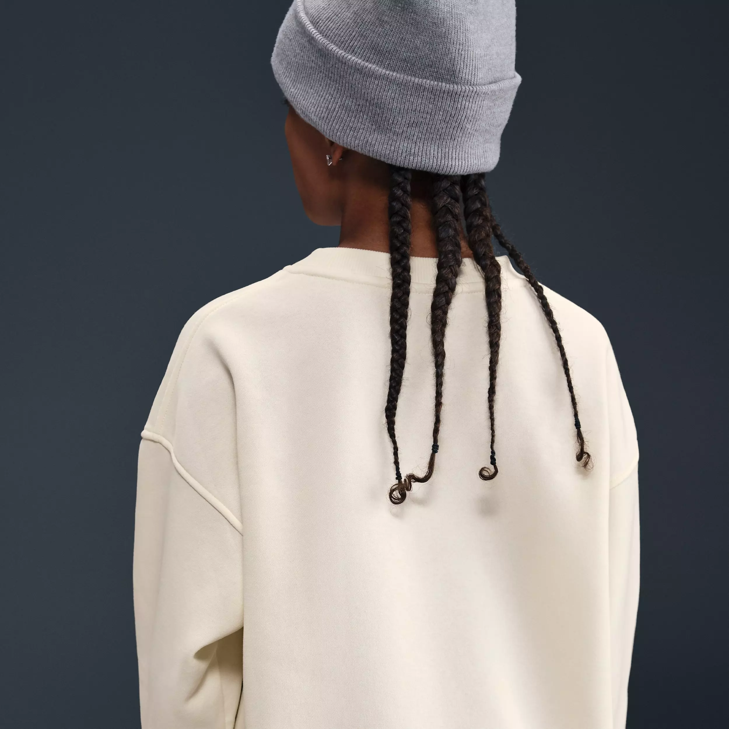 Nike Big Kids' Sportswear Club Fleece Oversized Sweatshirt - Light Brown - LIGHT BROWN