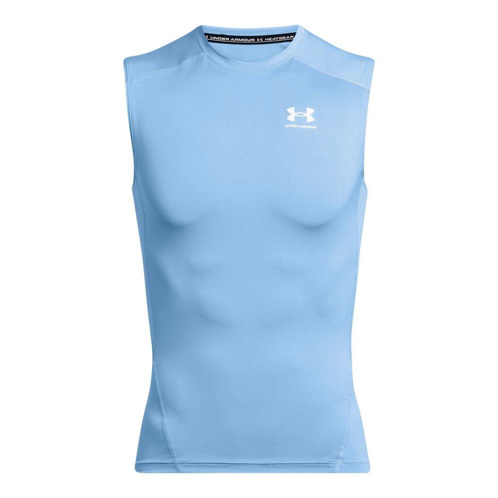 Under Armour Men's HeatGear Sleeveless Tank - Carolina Blue - CAROLINA BLUE Thumbnail View 3