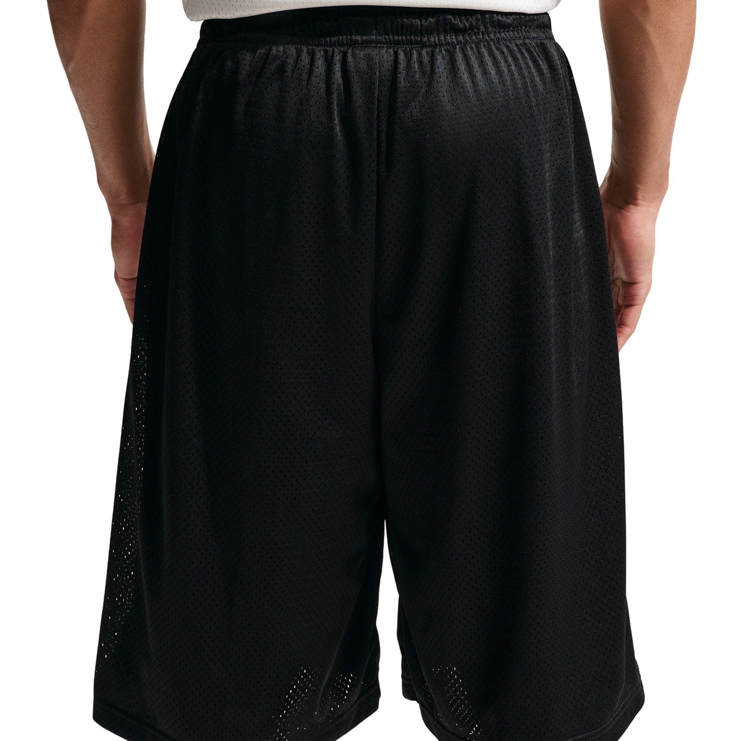 Nike Men's Standard issue Fri-FIT 14" Practice Mesh Basketball Shorts - Black - BLACK