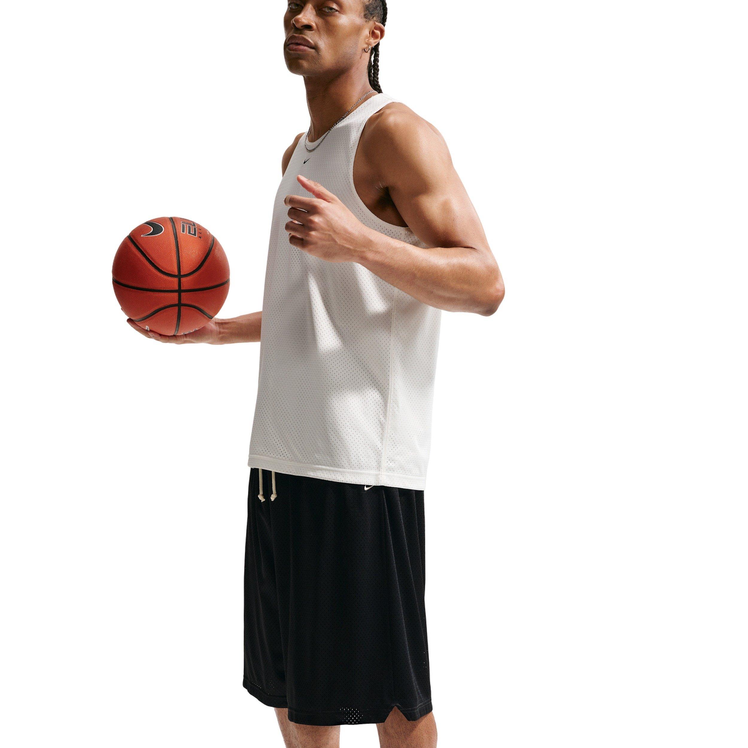 Nike Men's Standard issue Fri-FIT 14" Practice Mesh Basketball Shorts - Black - BLACK