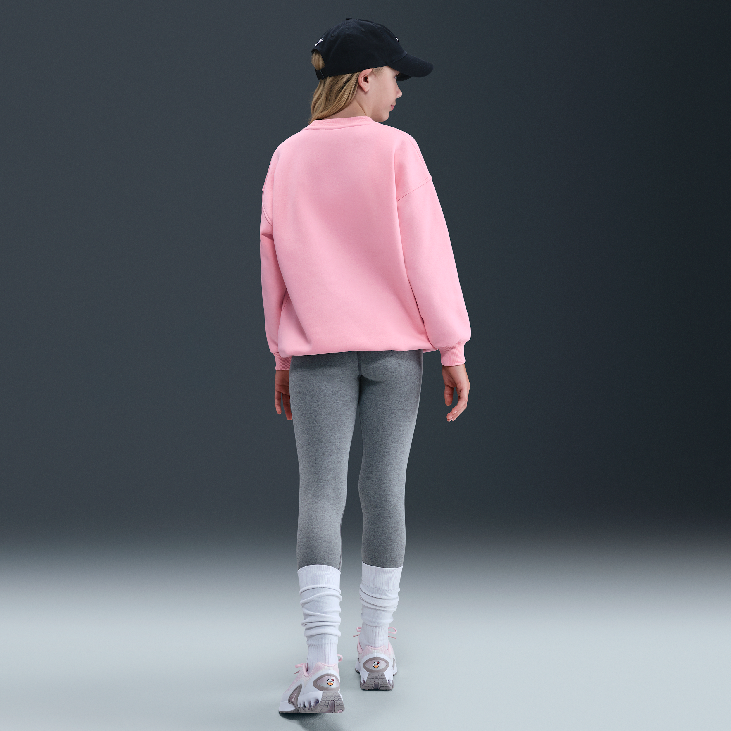 Nike Sportswear Club Fleece Big Kids' Pink Oversized Sweatshirt