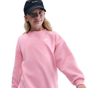 Nike Big Kids' Sportswear Club Fleece Oversized Sweatshirt - Pink