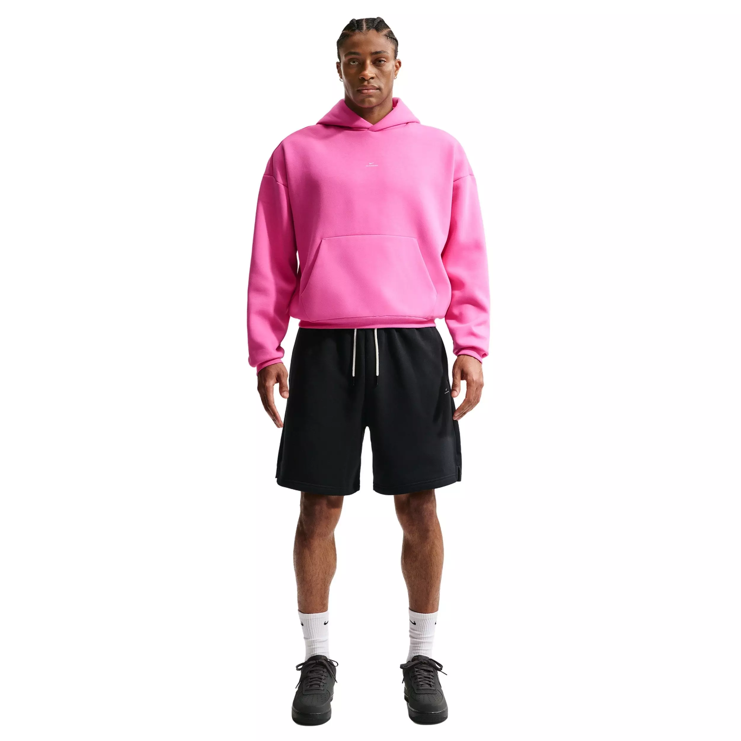 Nike Men's Standard Issue Therma-FIT 8" Brushed Fleece Basketball Shorts - BLACK