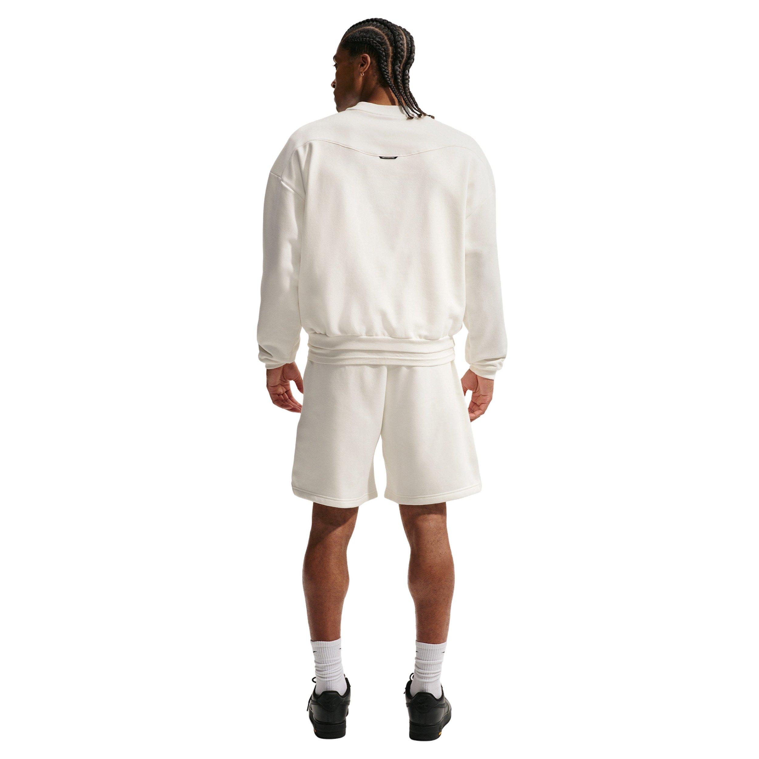 Nike Men's Standard Issue Therma-FIT 8" Brushed Fleece Basketball Shorts - WHITE Thumbnail View 5