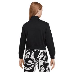 Nike Big Girls' Sportswear Club Fleece 1/2 Zip Long Sleeve Top - Black