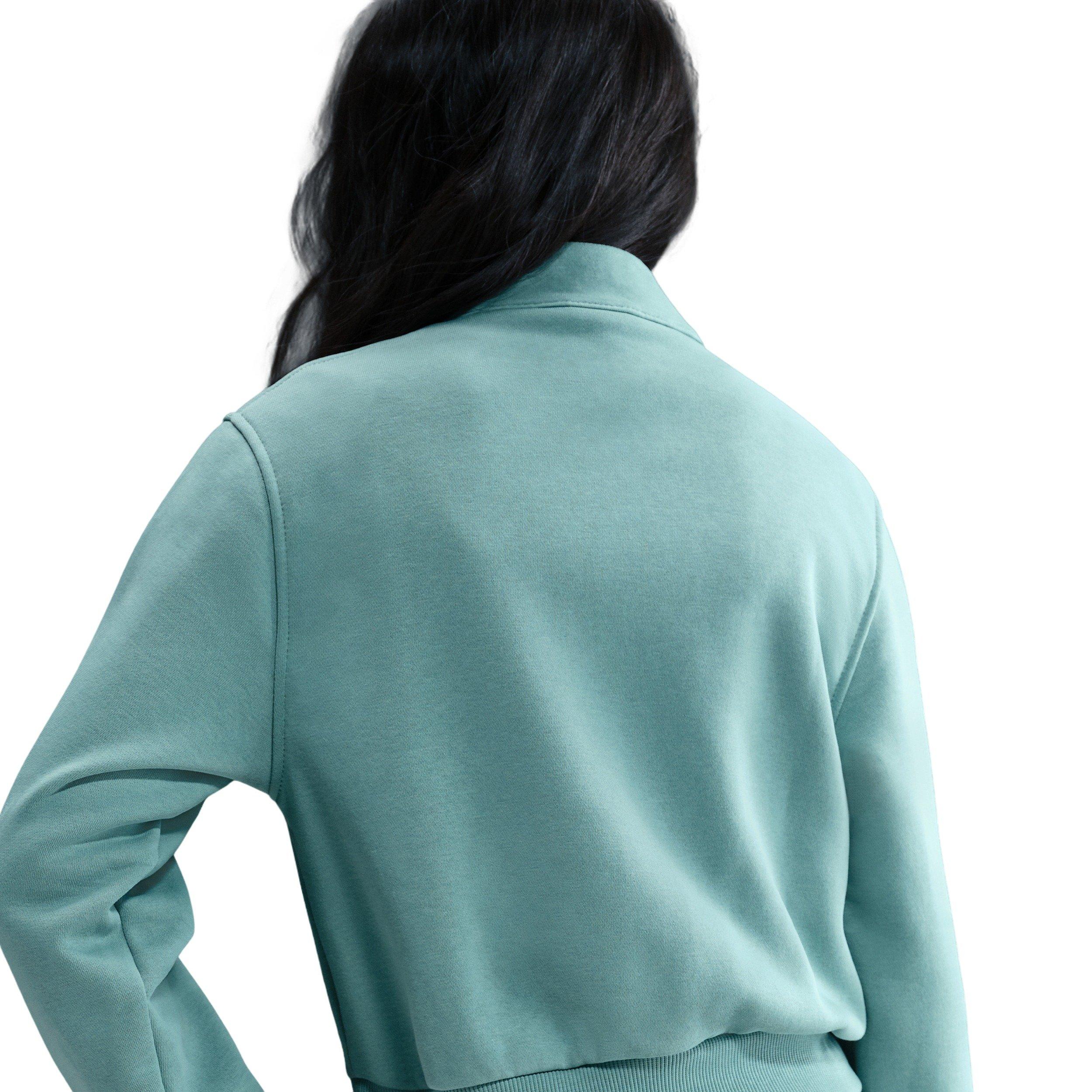 Nike Sportswear Club Fleece 1/2 Zip Big Girls' Green Long Sleeve Top