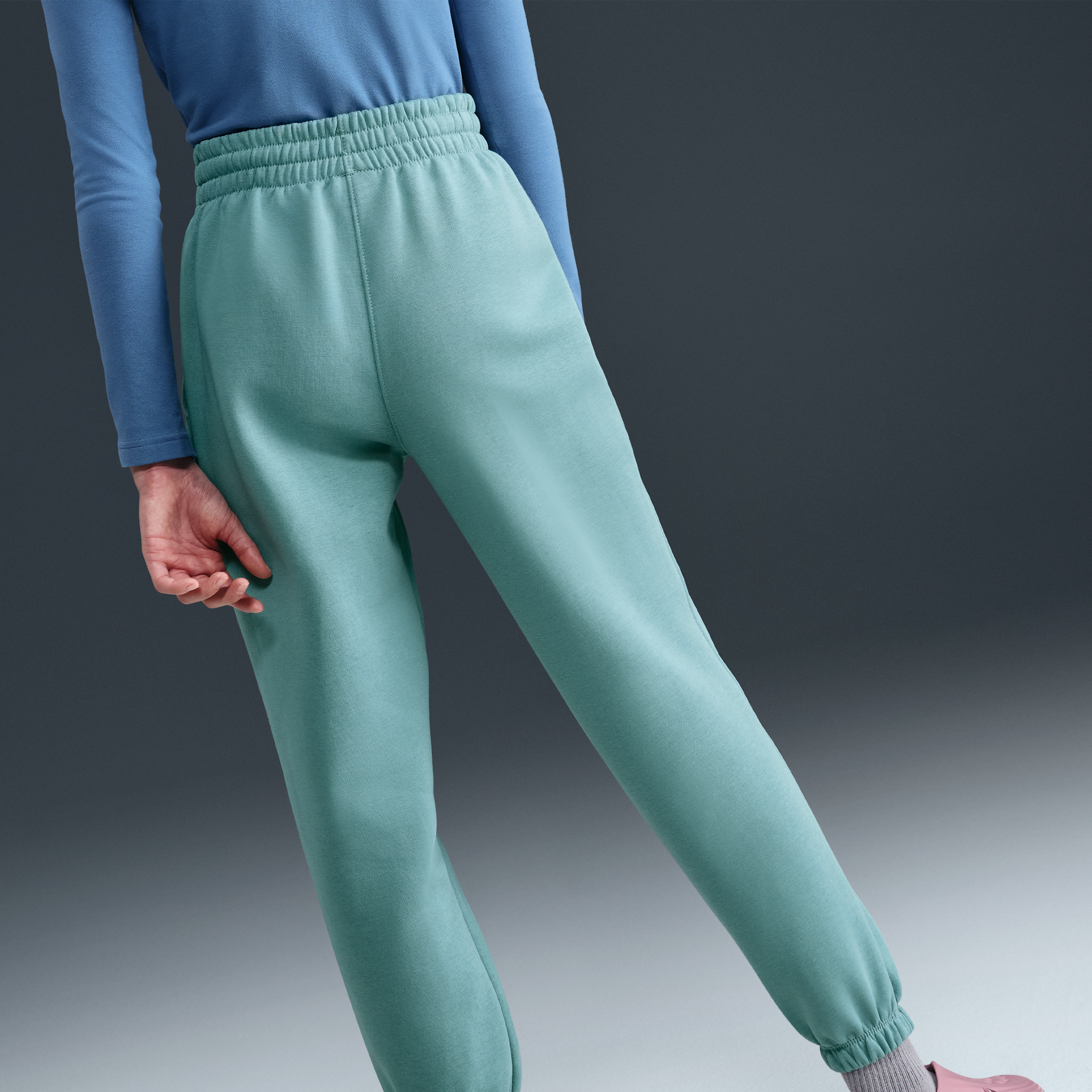 Nike Sportswear Club Fleece Big Girls' Green Loose Sweatpants