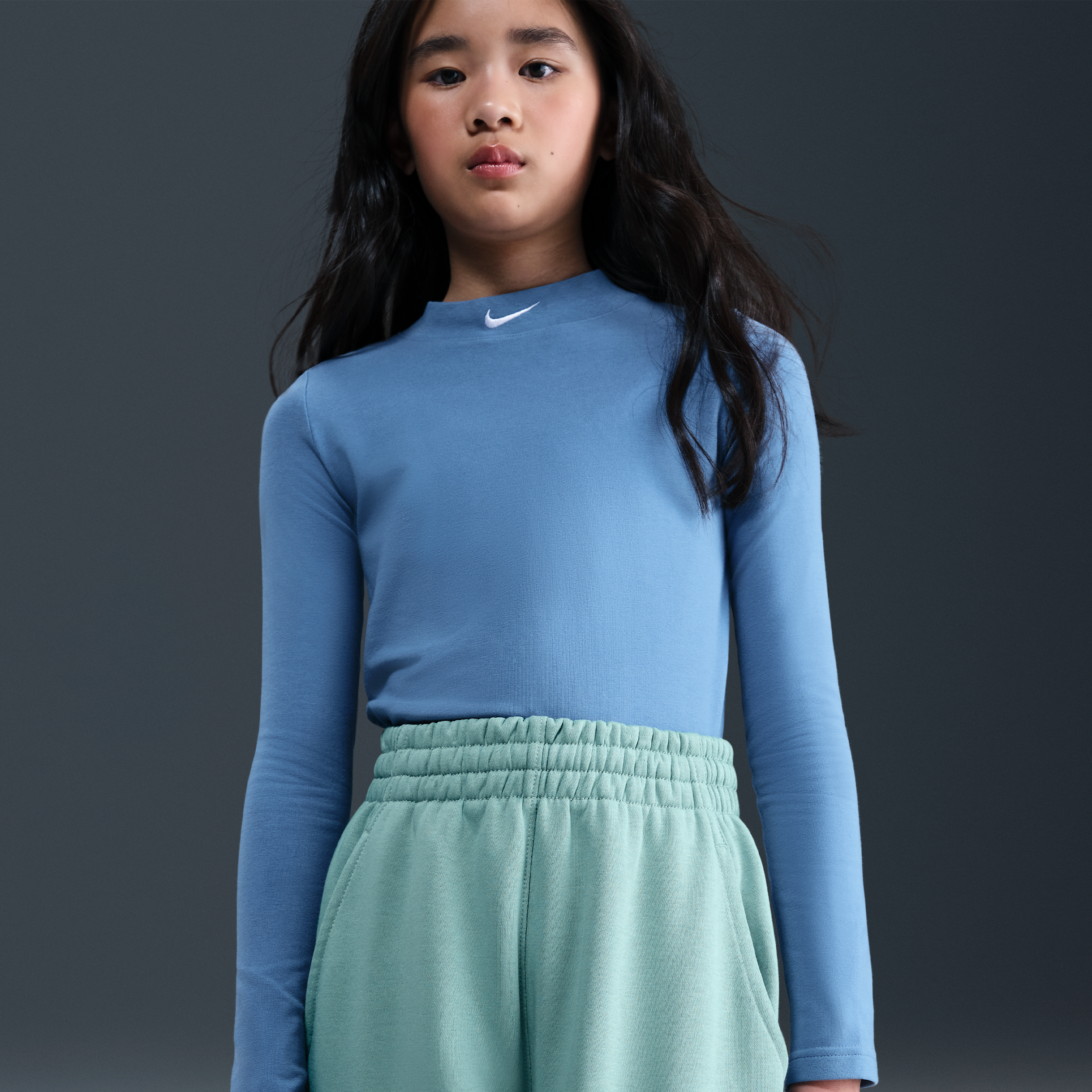 Nike Sportswear Club Fleece Big Girls' Green Loose Sweatpants