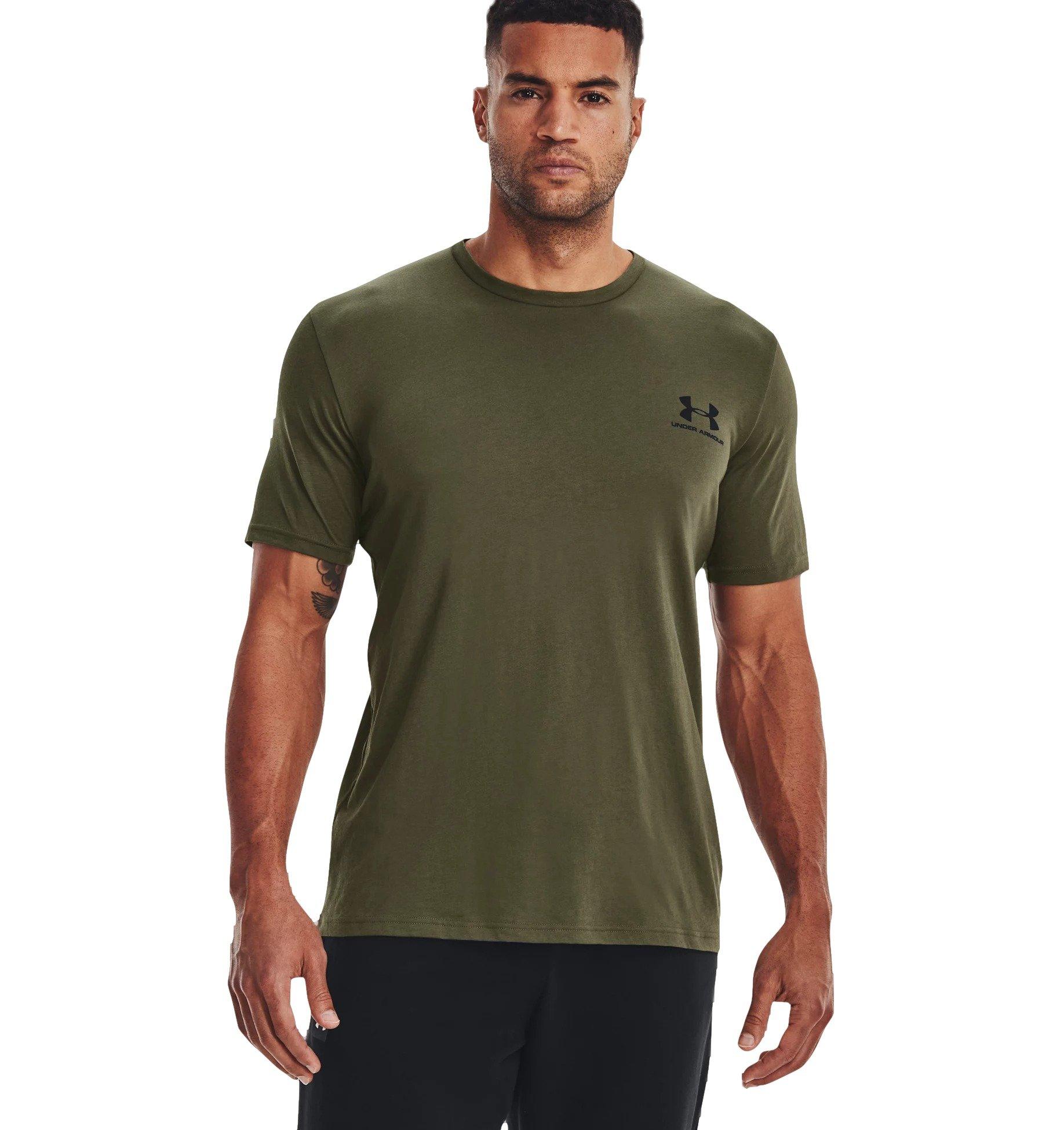 Under Armour Men's Sportstyle Left Chest Short Sleeve Shirt - MARINE GREEN Thumbnail View 1