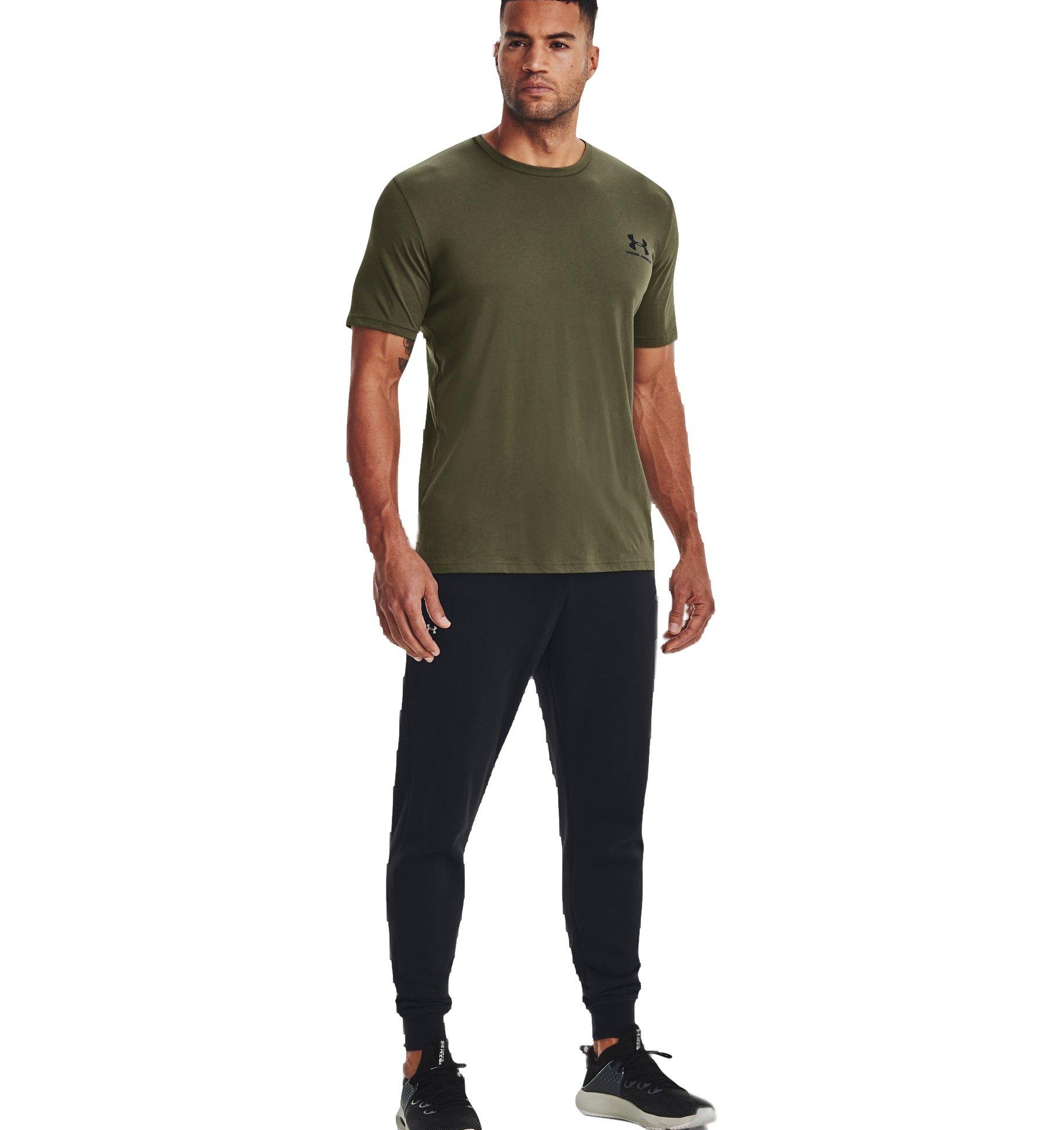 Under Armour Men's Sportstyle Left Chest Short Sleeve Shirt - MARINE GREEN Thumbnail View 4