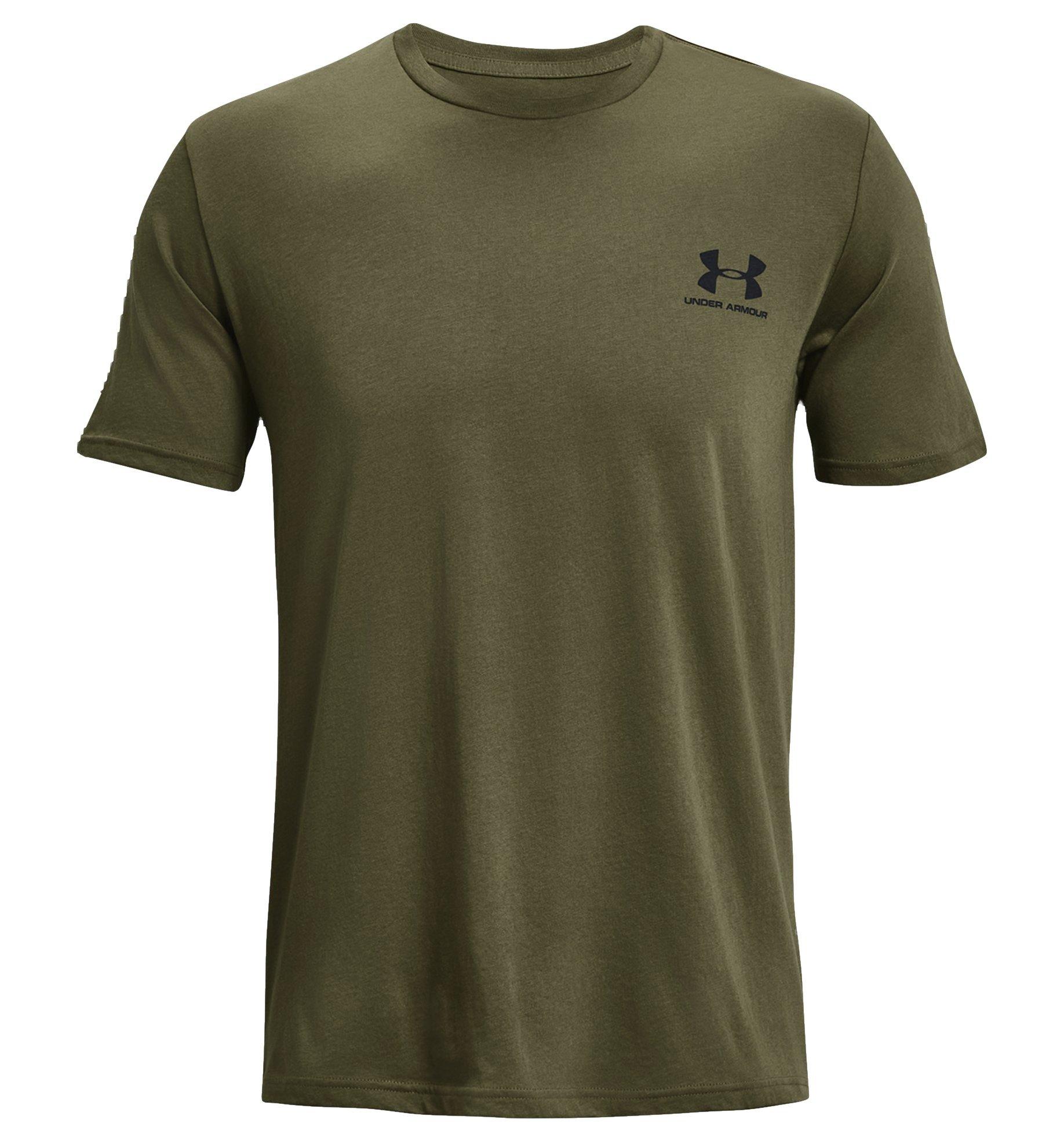Under Armour Men's Sportstyle Left Chest Short Sleeve Shirt - MARINE GREEN Thumbnail View 5